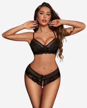 2 Pieces Lace Bra and Panty Sets