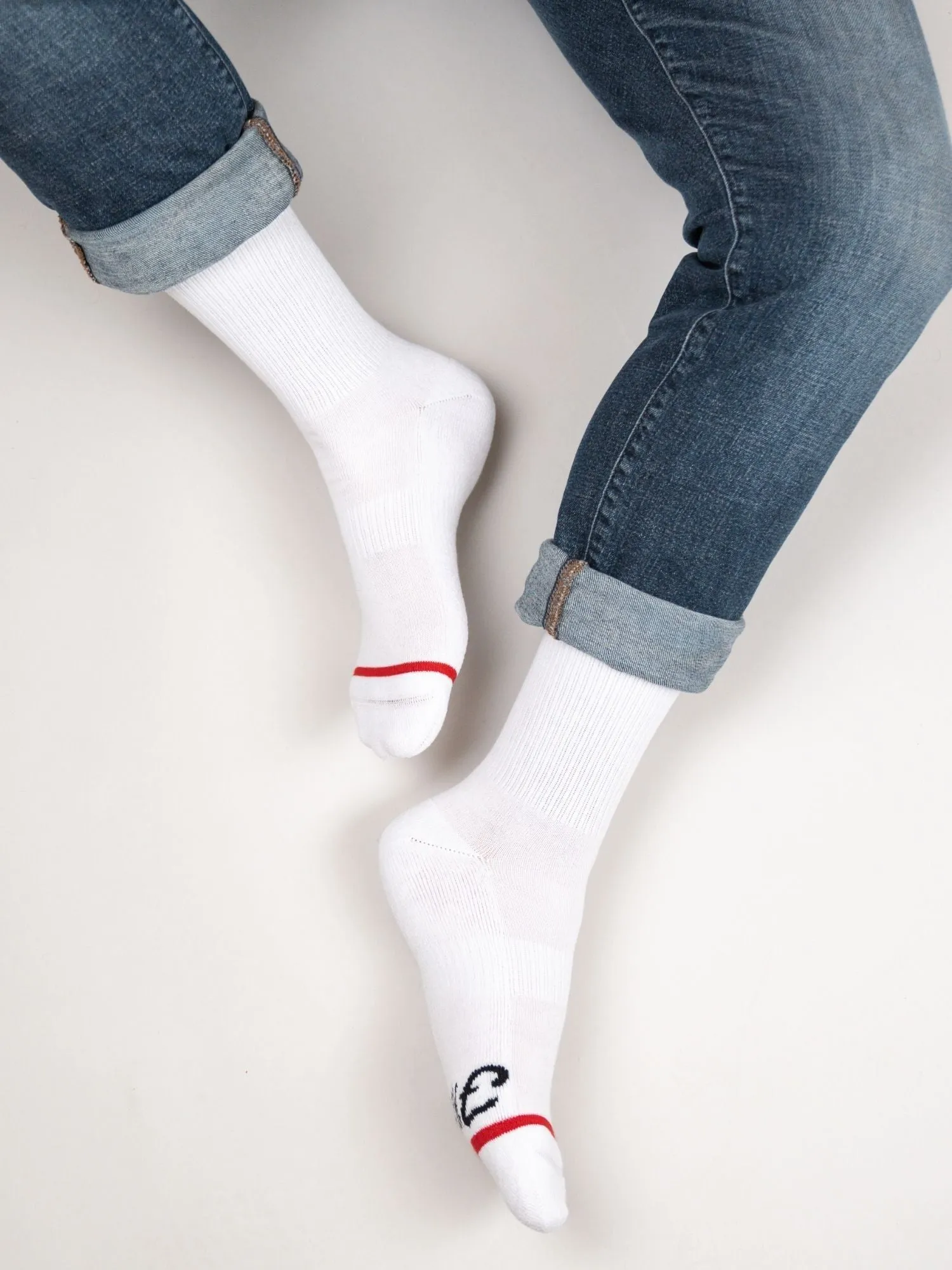 All White 12-Pack Crew Socks