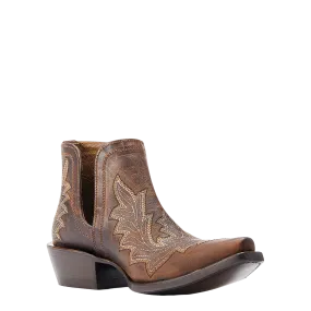 Ariat Ladies Dixon Low Heel Rhino Tan Western Booties 10044502