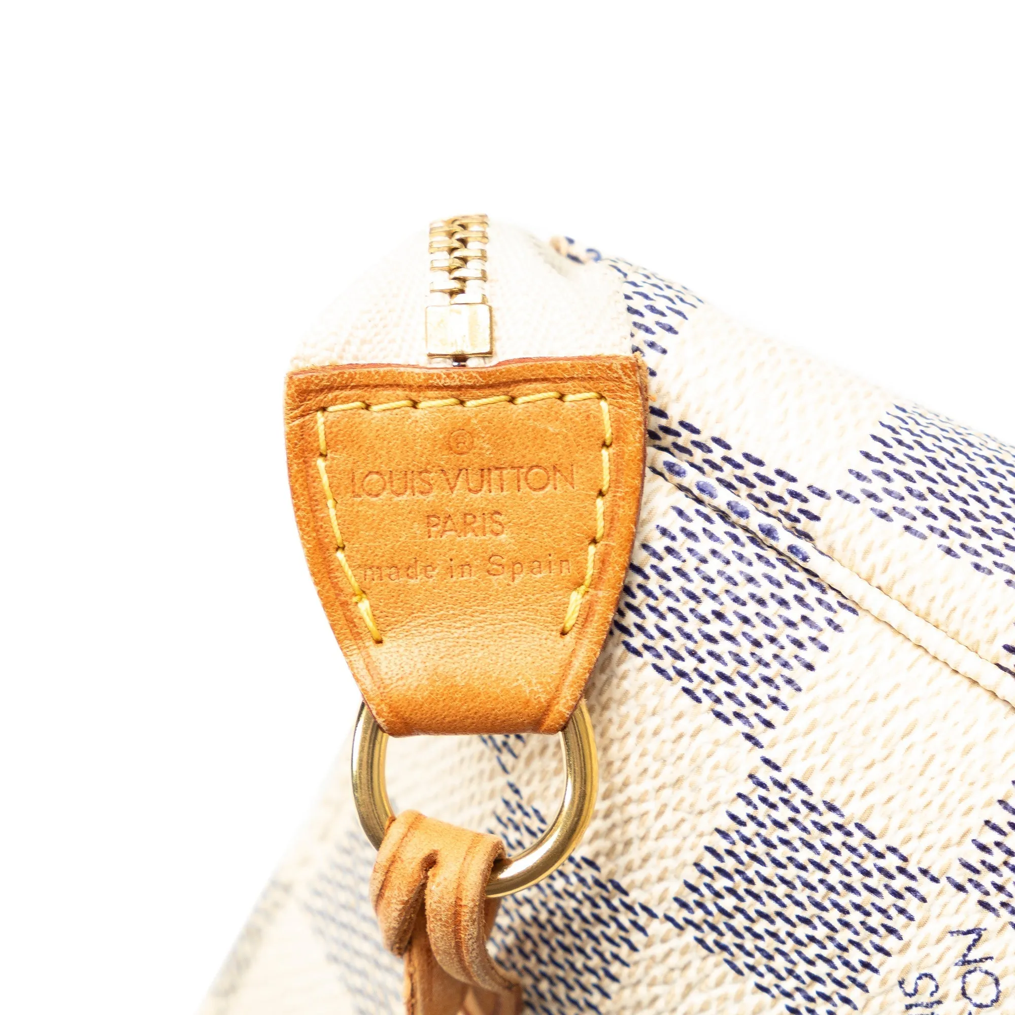 Beige Louis Vuitton Damier Azur Pochette Accessoires