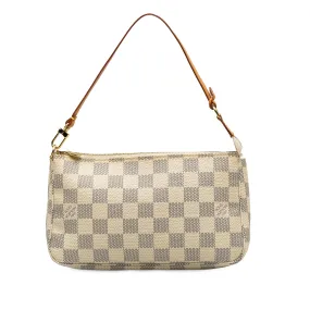 Beige Louis Vuitton Damier Azur Pochette Accessoires