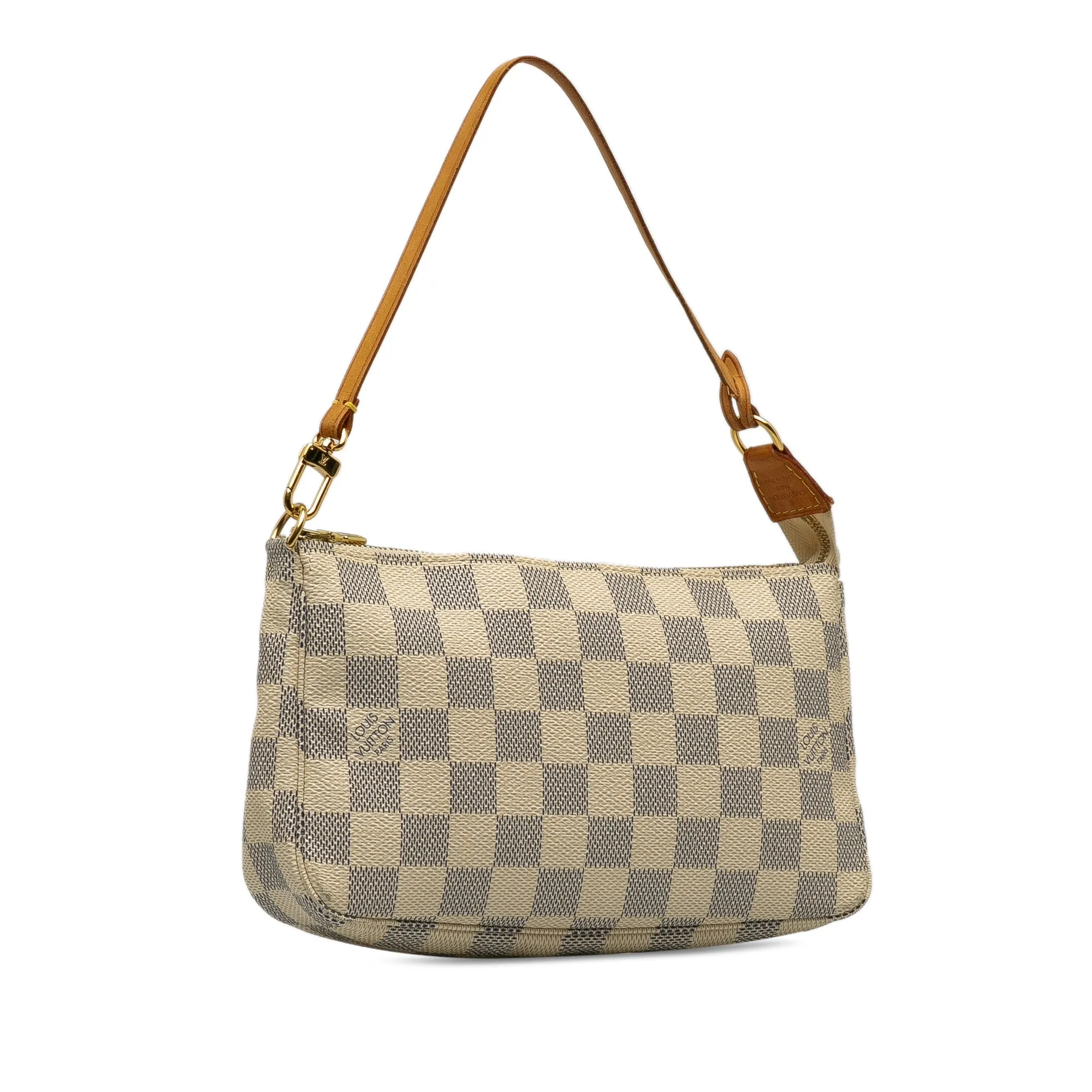 Beige Louis Vuitton Damier Azur Pochette Accessoires