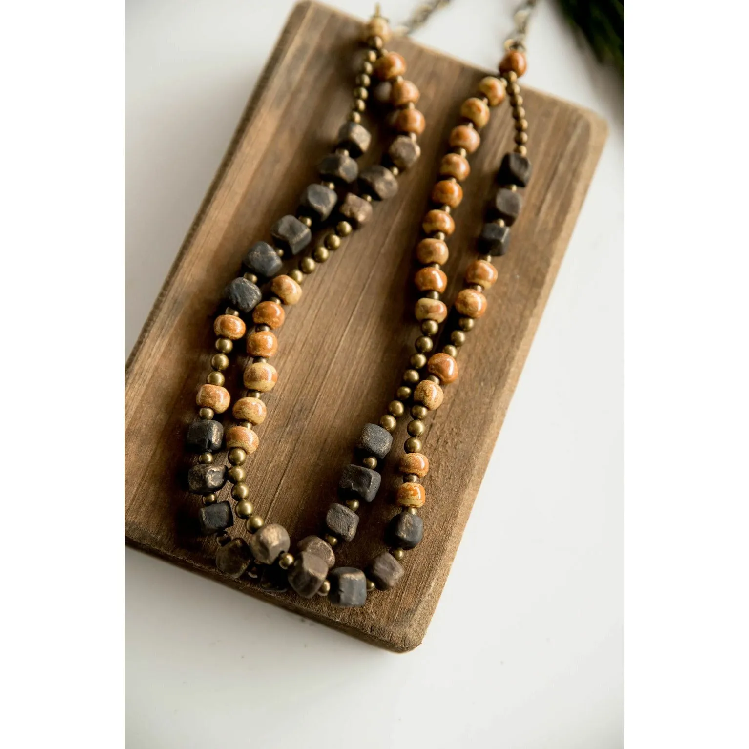 Bel Koz Double Clay Necklace