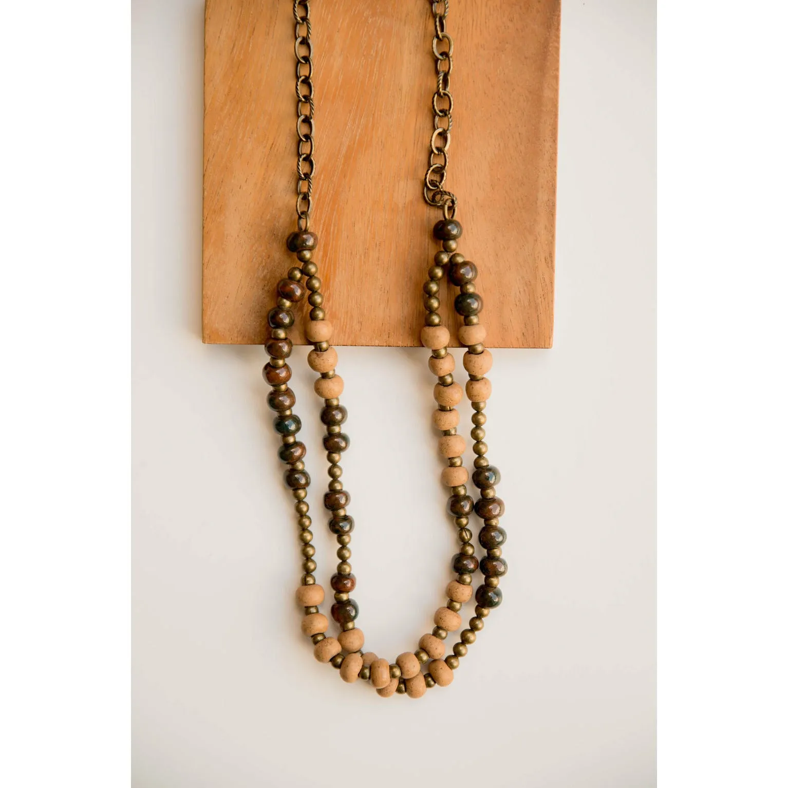 Bel Koz Double Clay Necklace