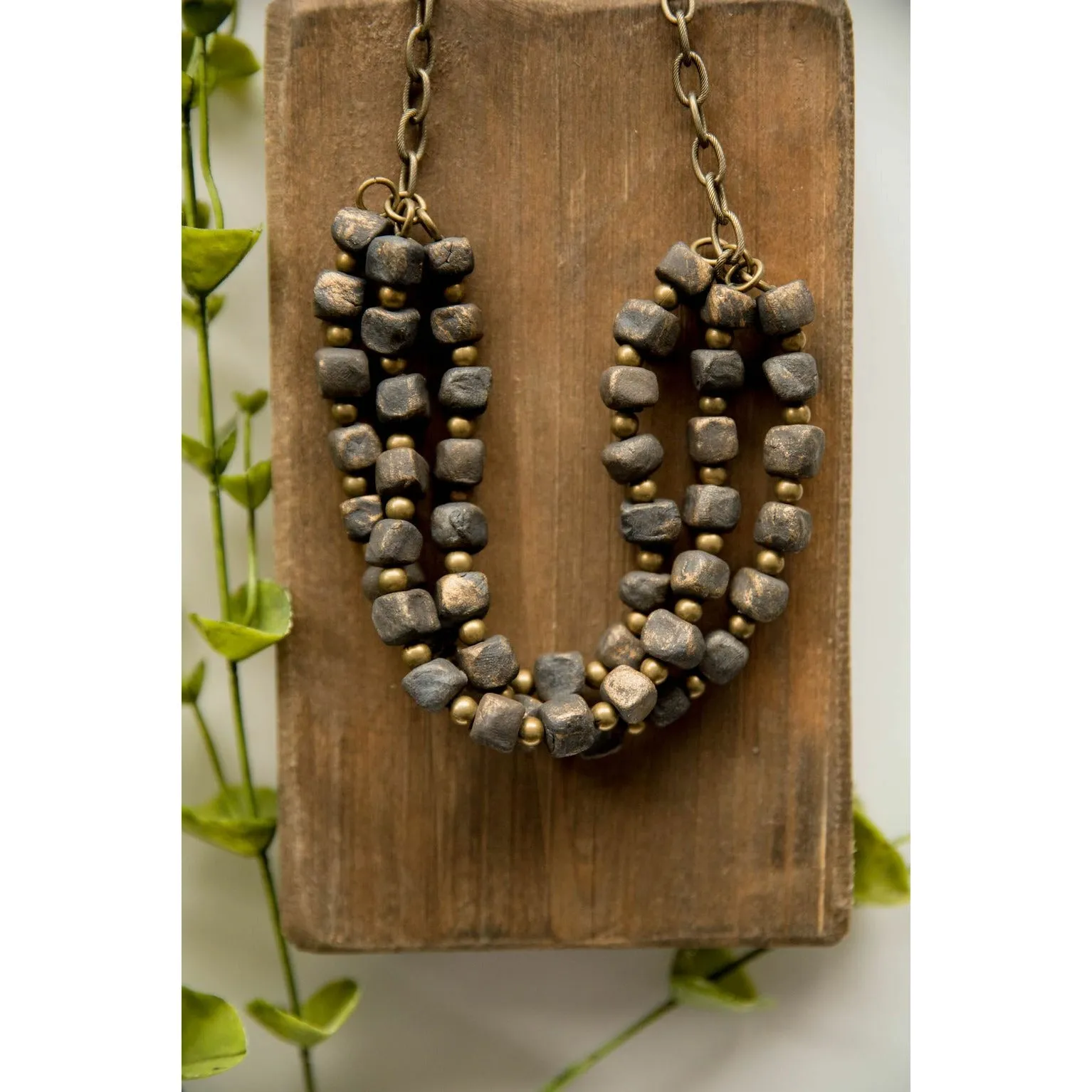 Bel Koz Triple Twist Clay Necklace