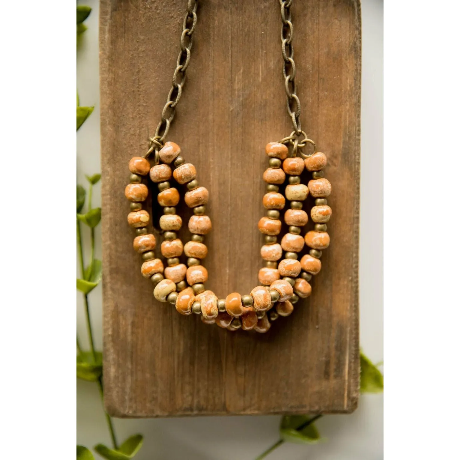 Bel Koz Triple Twist Clay Necklace