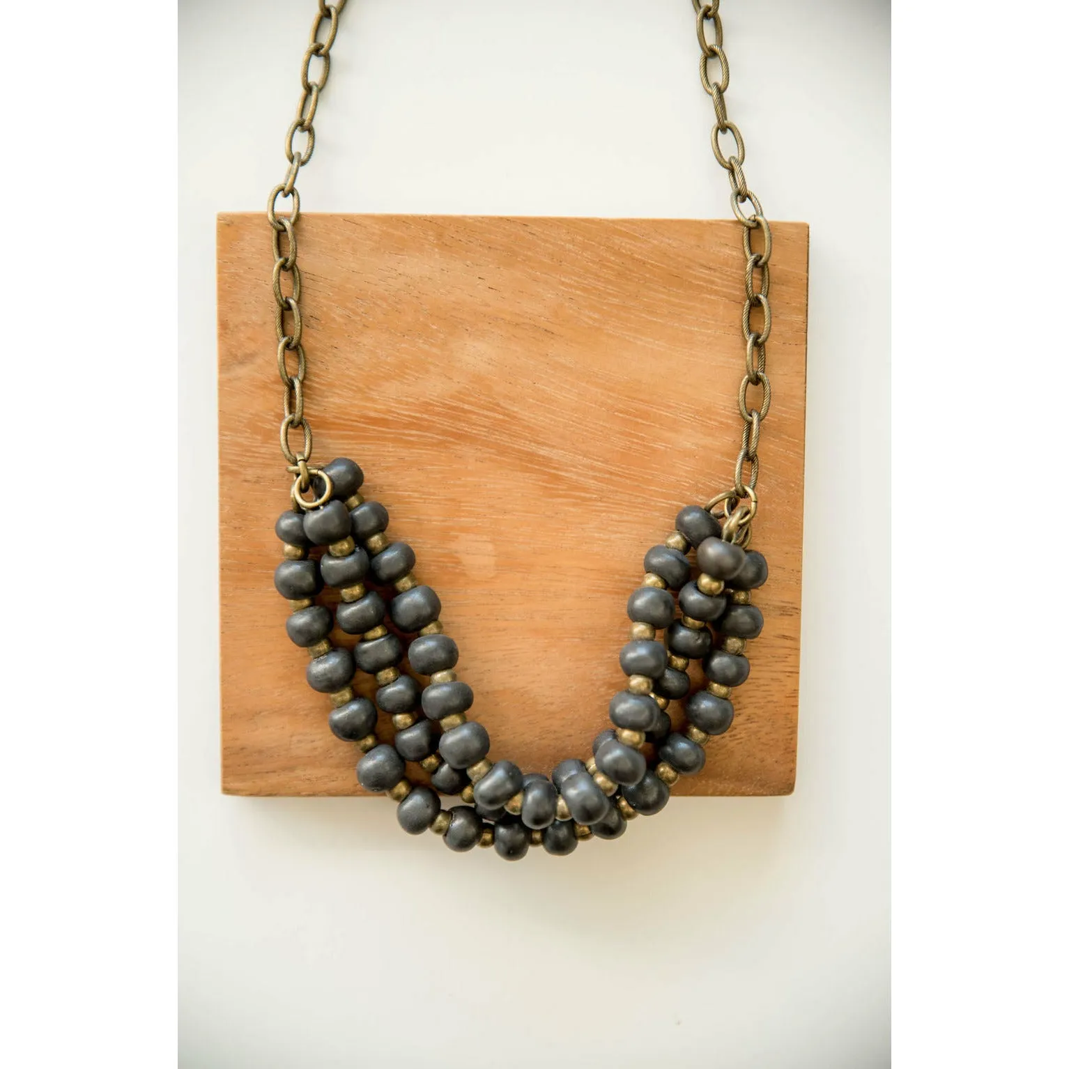 Bel Koz Triple Twist Clay Necklace