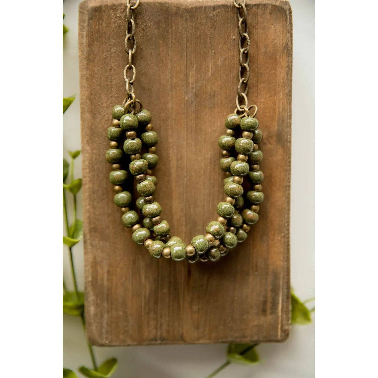 Bel Koz Triple Twist Clay Necklace