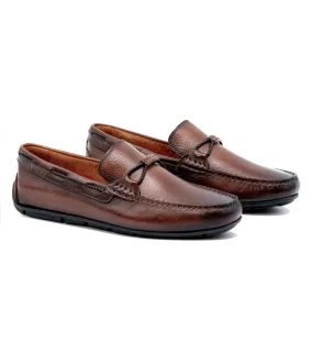 Bermuda Braid Pebble Grain Loafer Bourbon