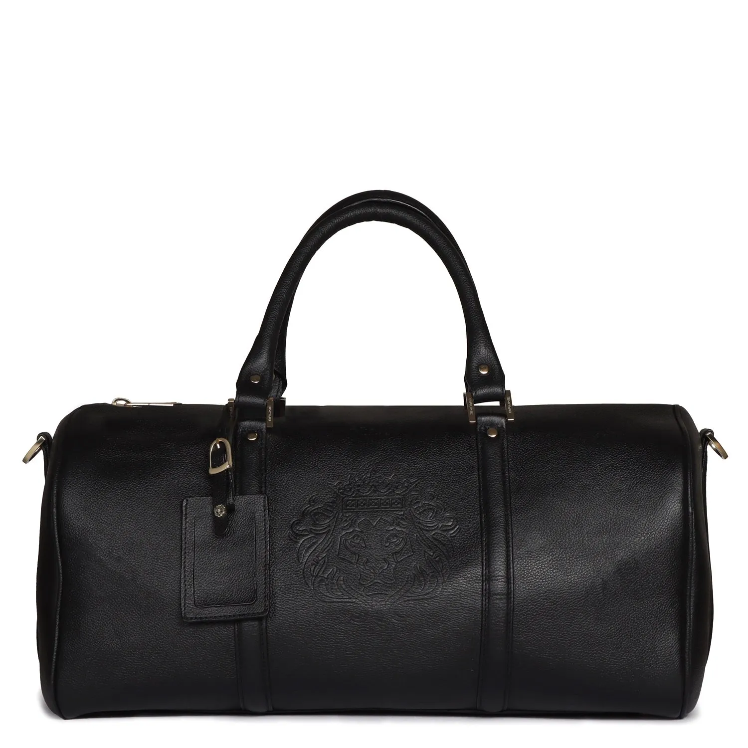 Black Textured Duffle Bag