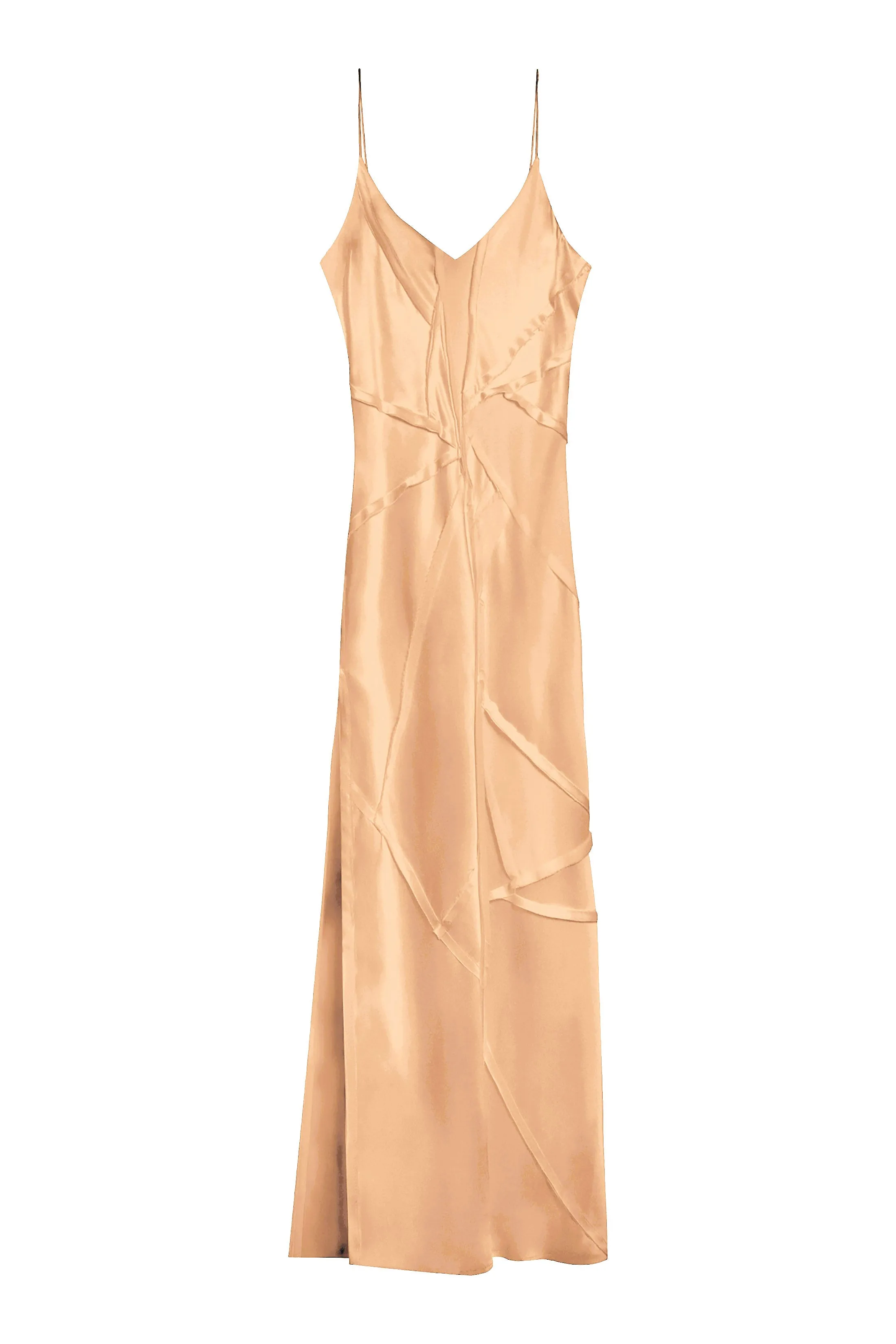 BM Elongated Recycled Dress with Slit - Nude