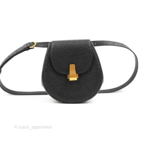 Bottega Veneta Palmellato Rounded Belt Bag Calfskin Black