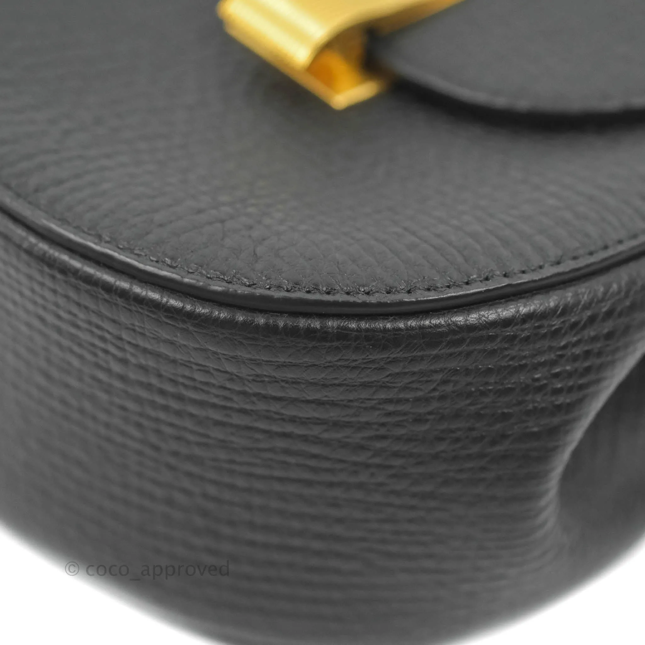 Bottega Veneta Palmellato Rounded Belt Bag Calfskin Black