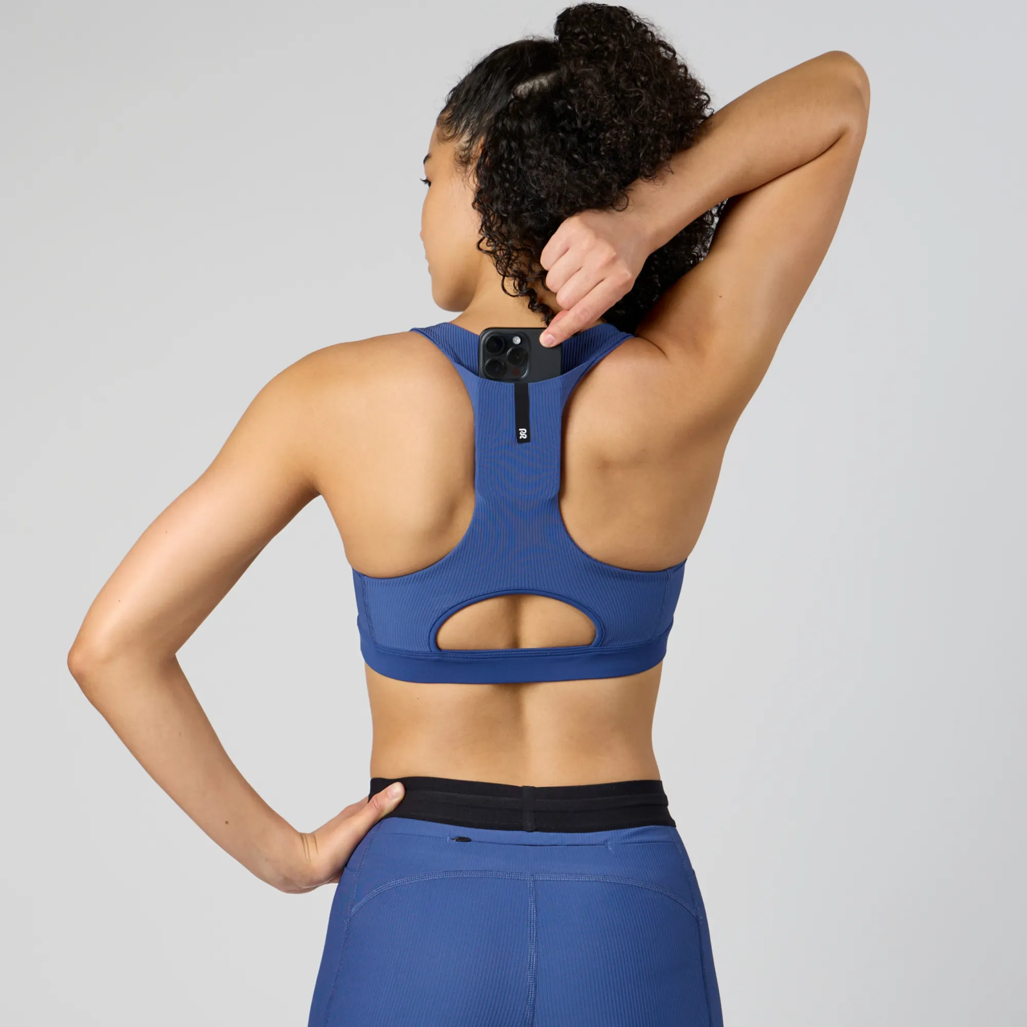 Cadence™ Scoop Neck Run Bra - Space Blue