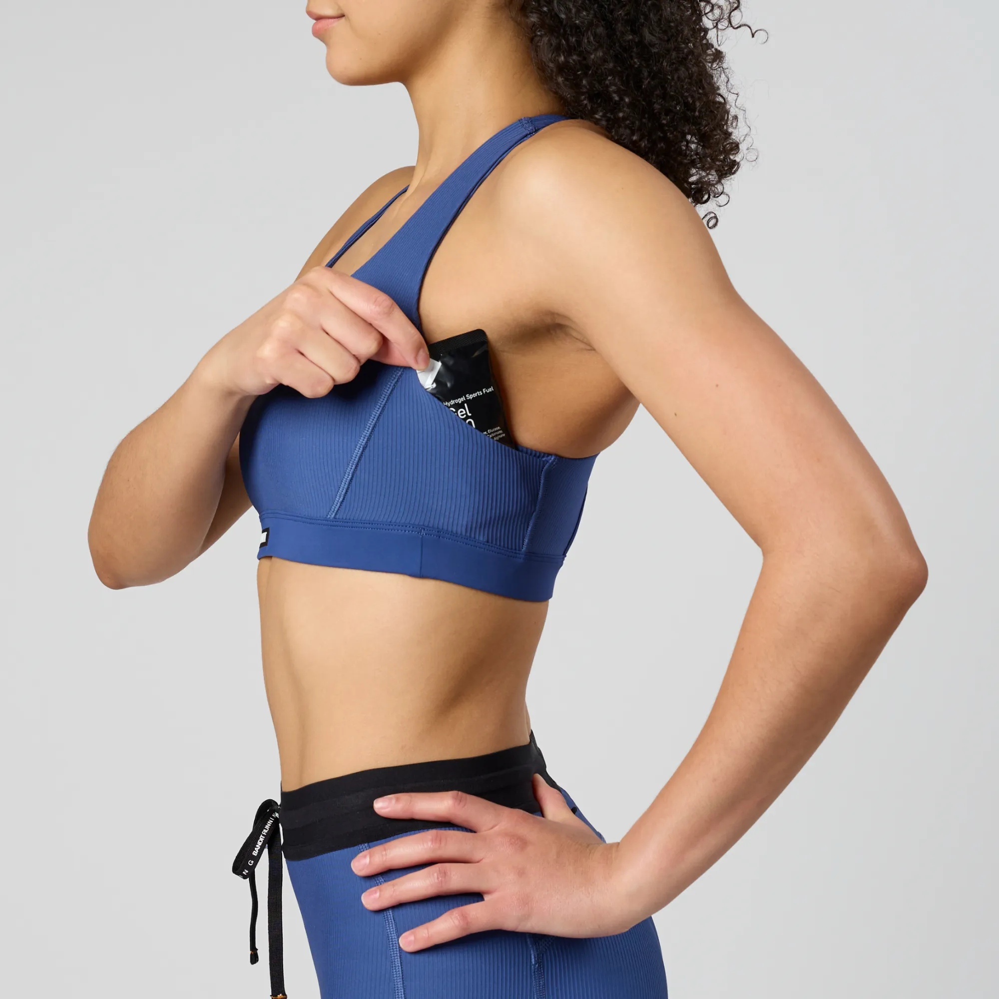 Cadence™ Scoop Neck Run Bra - Space Blue