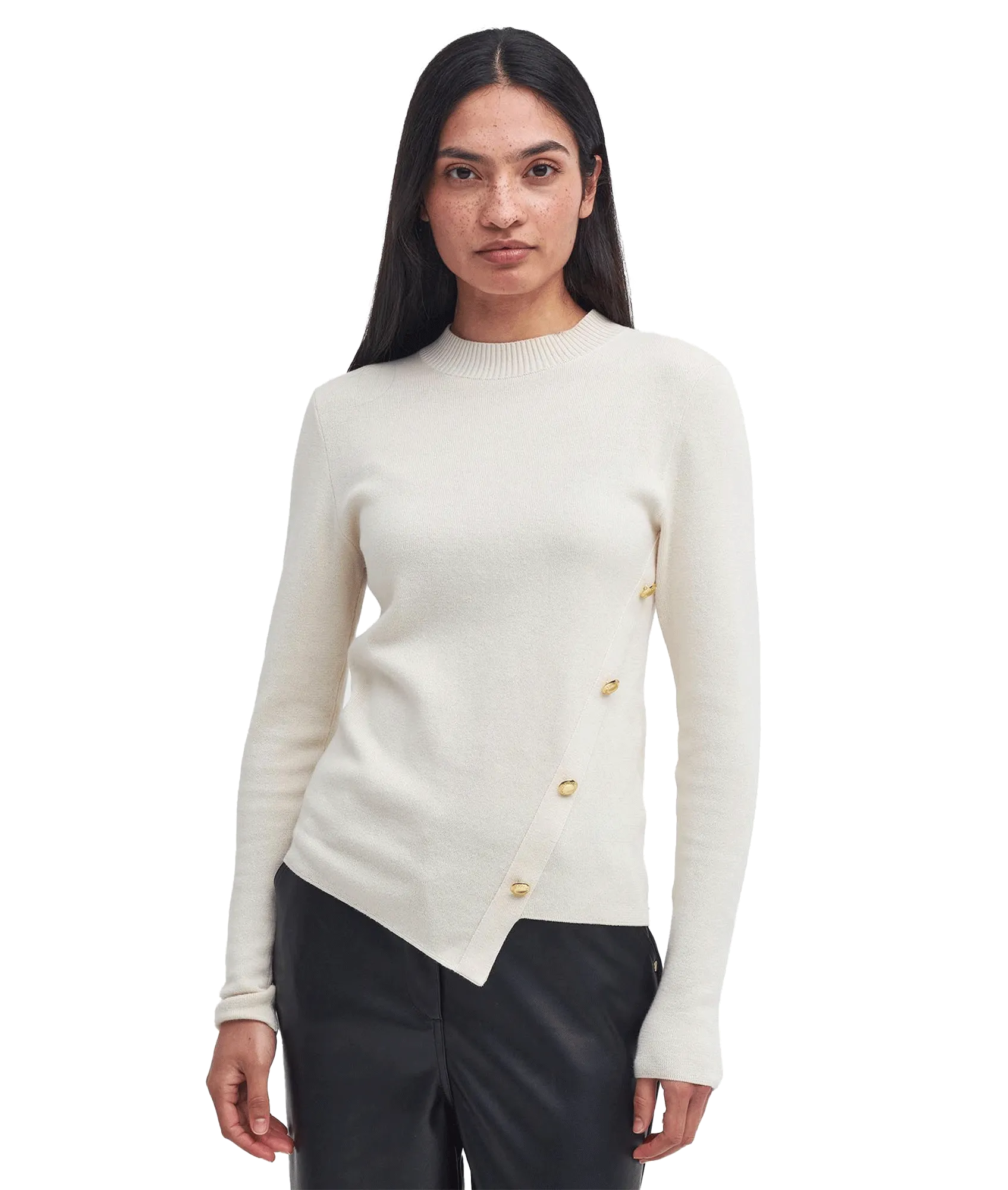 Callie Asymmetric Jumper - Cream