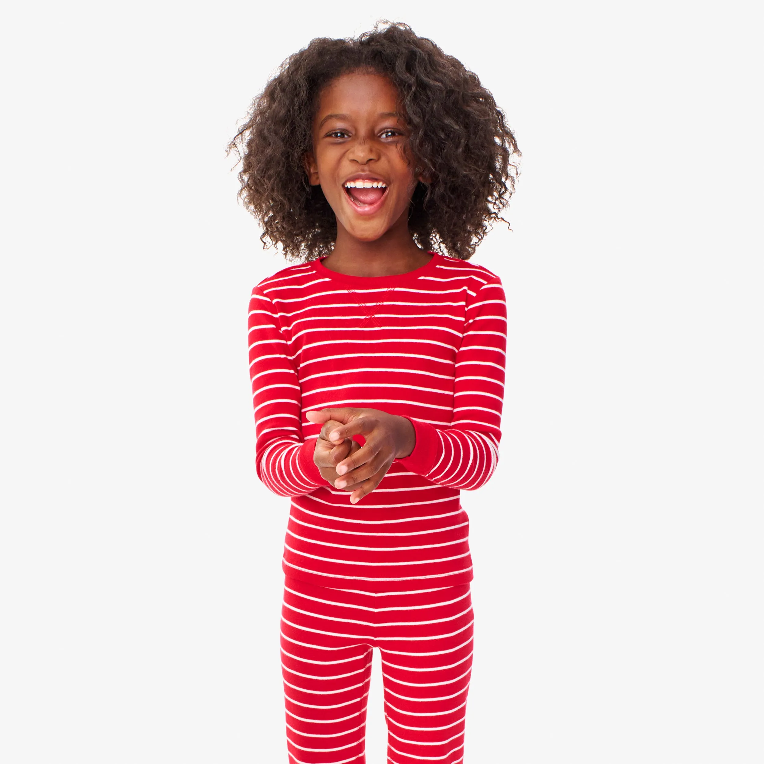 Clearance kids organic pj top in stripe