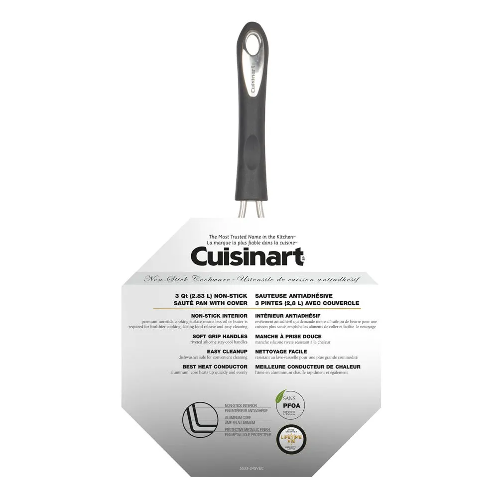 Cuisinart 5533-24SVEC 3Qt Non-Stick Saute Pan with Cover