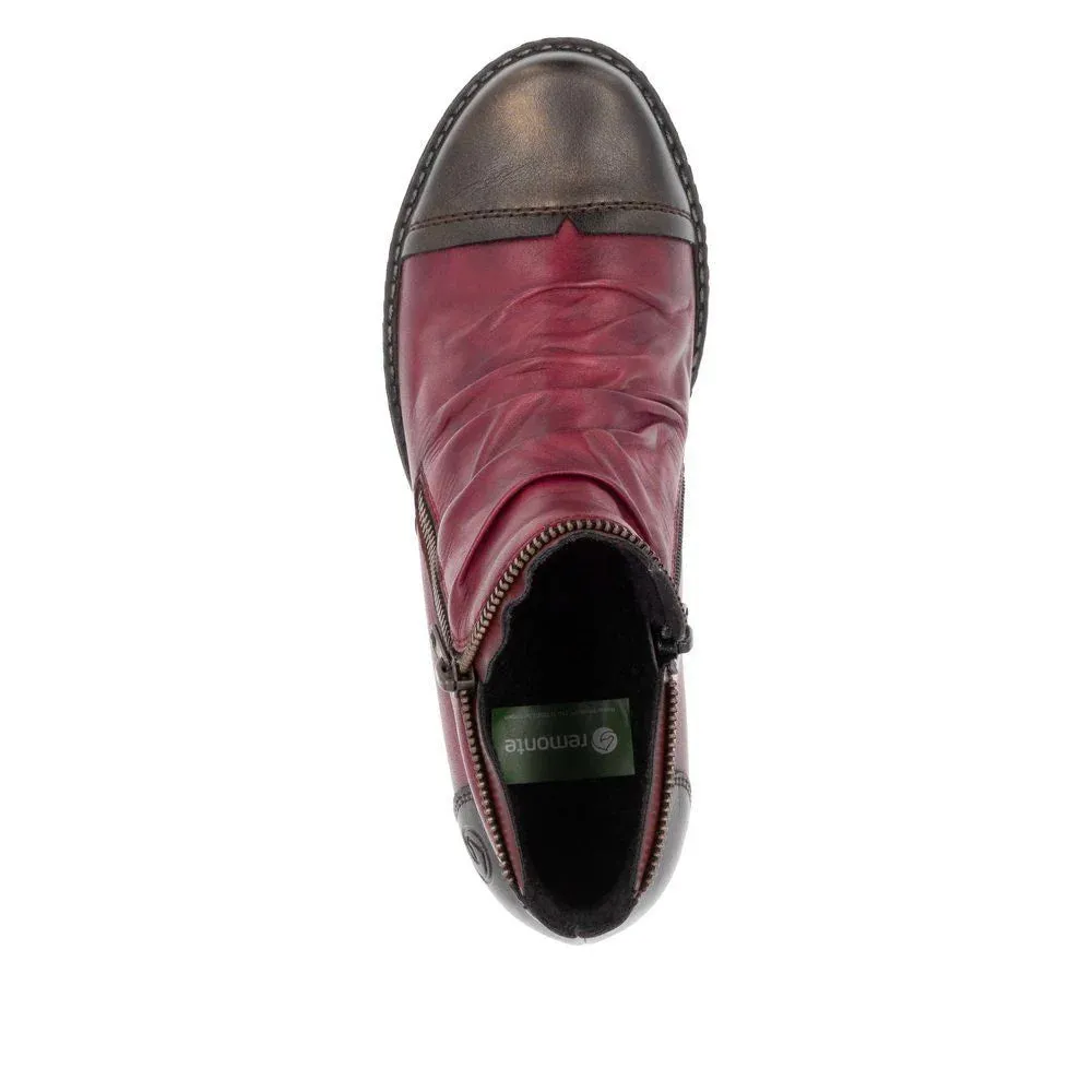 D4380-35 Ankle Side Zip Wine Multi