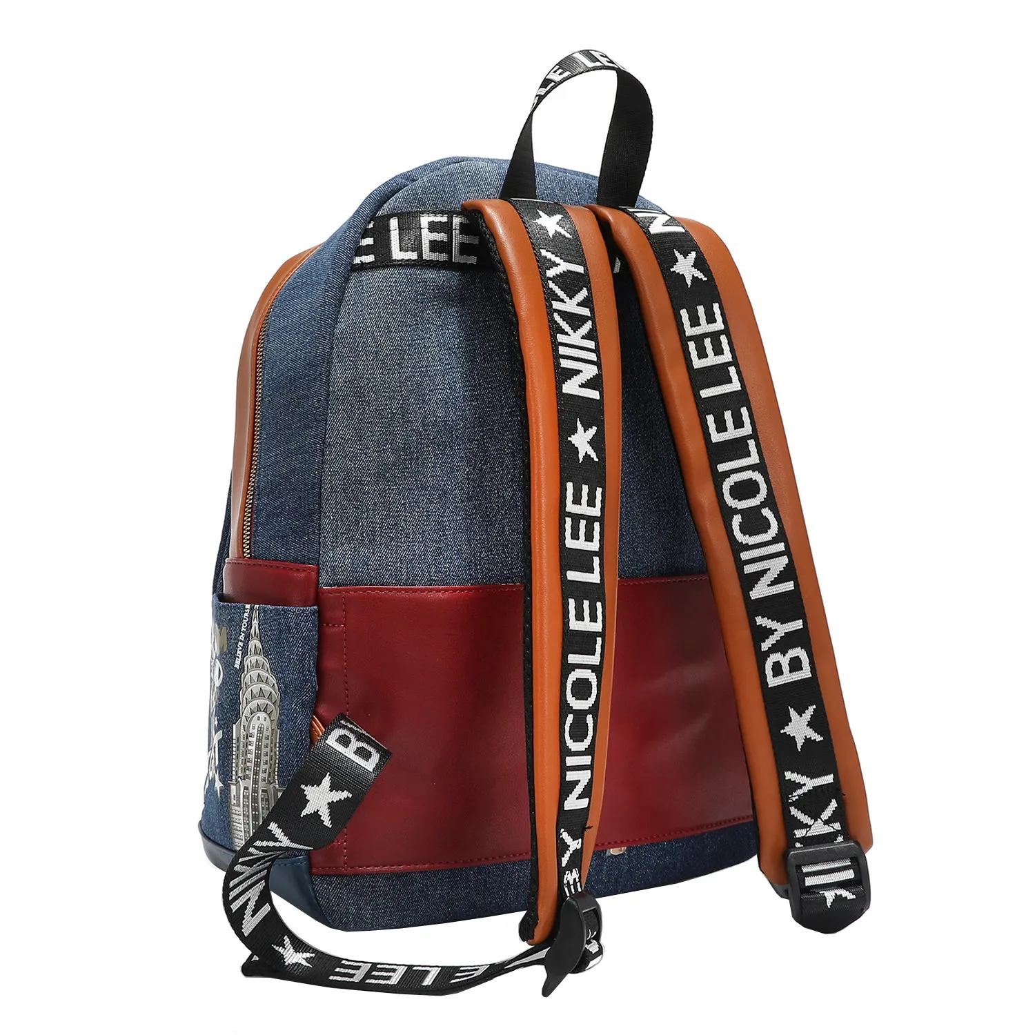 DENIM LARGE FLAP BACKPACK