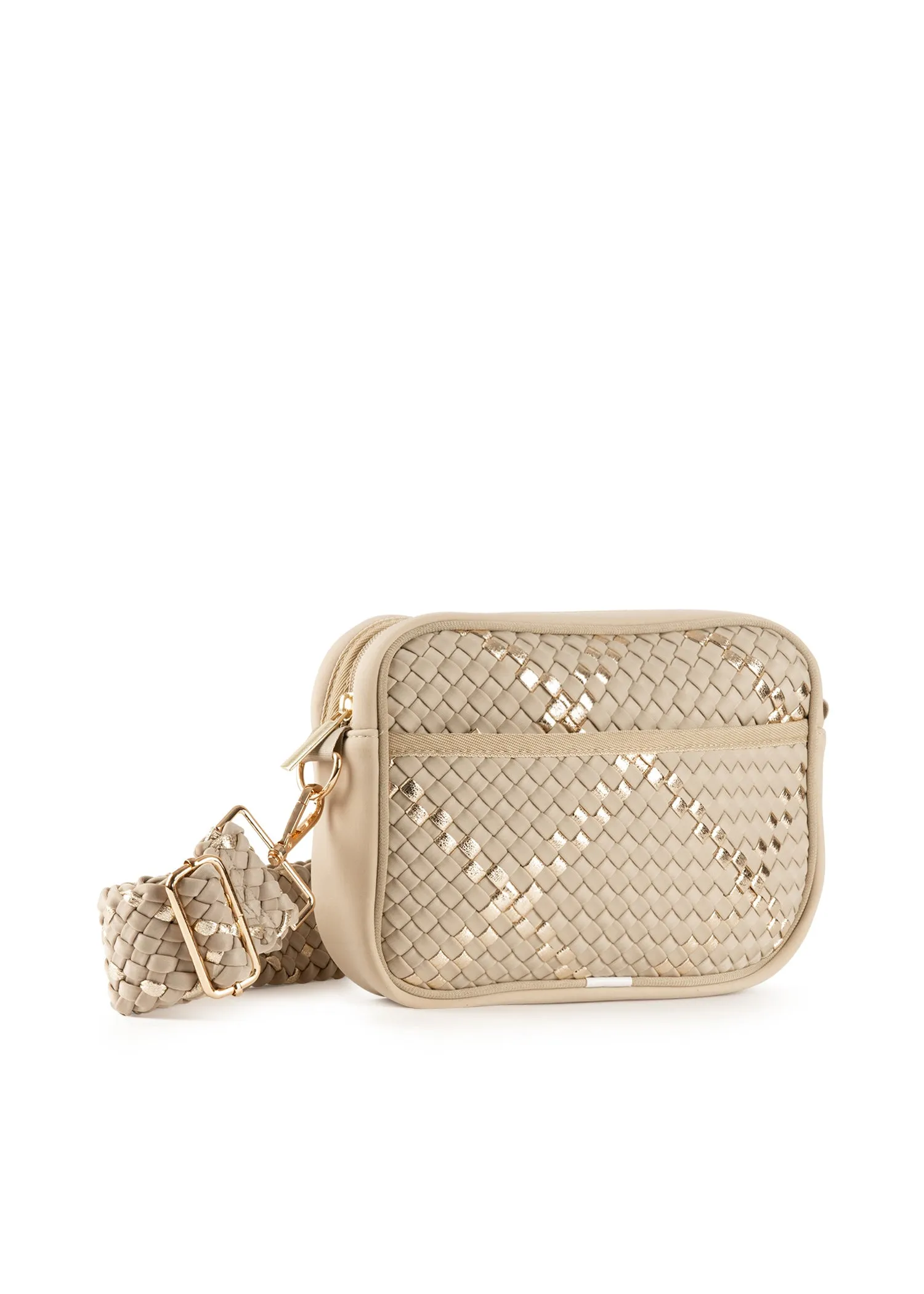 Drew Buff Woven Crossbody