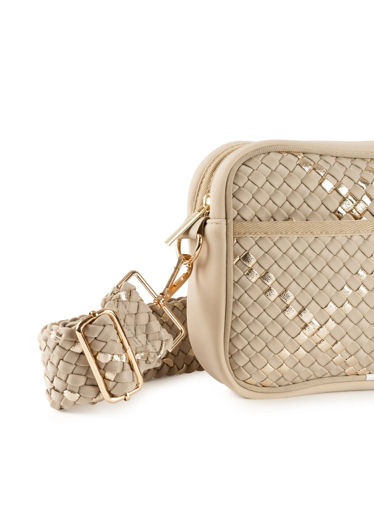 Drew Buff Woven Crossbody