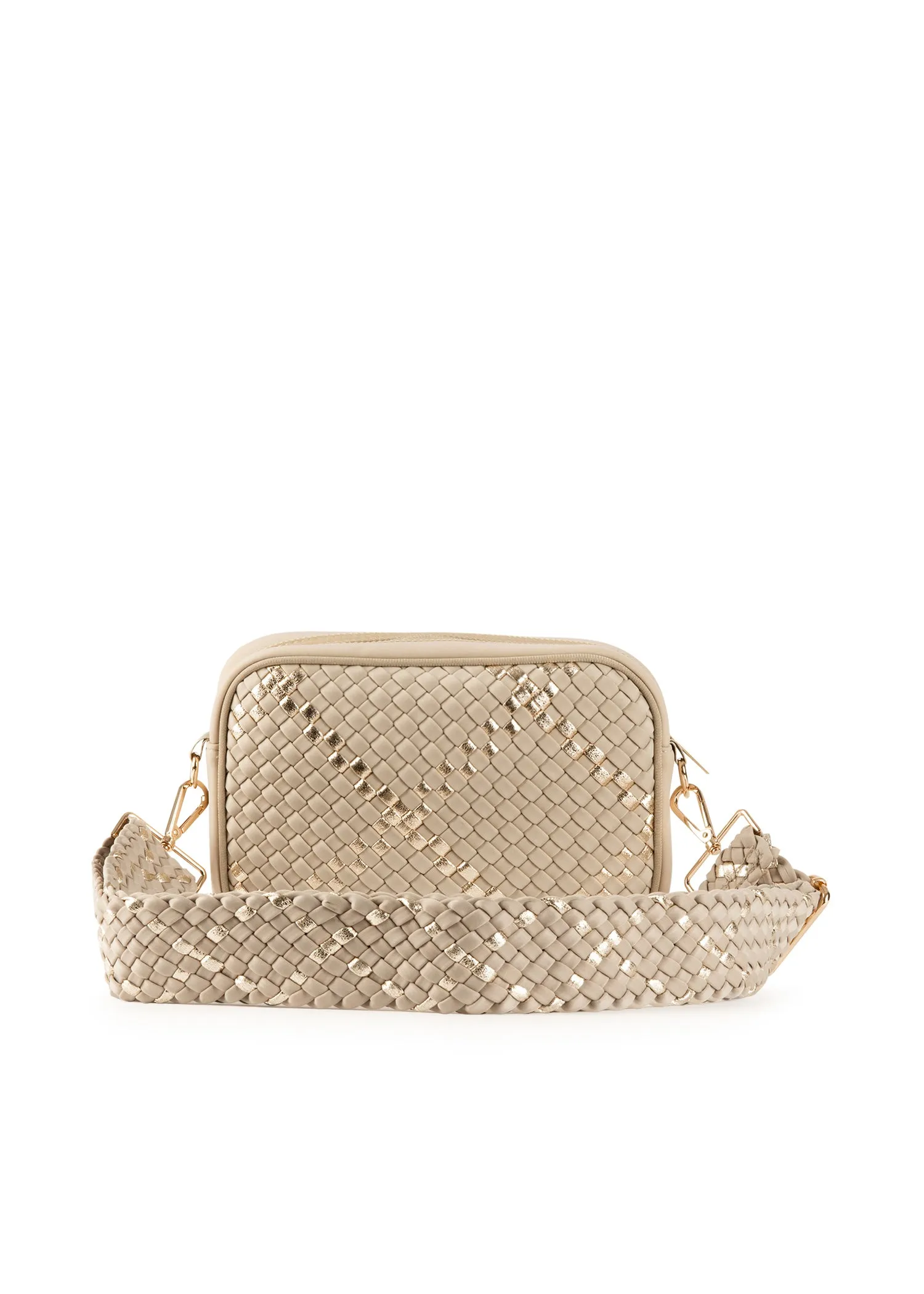 Drew Buff Woven Crossbody