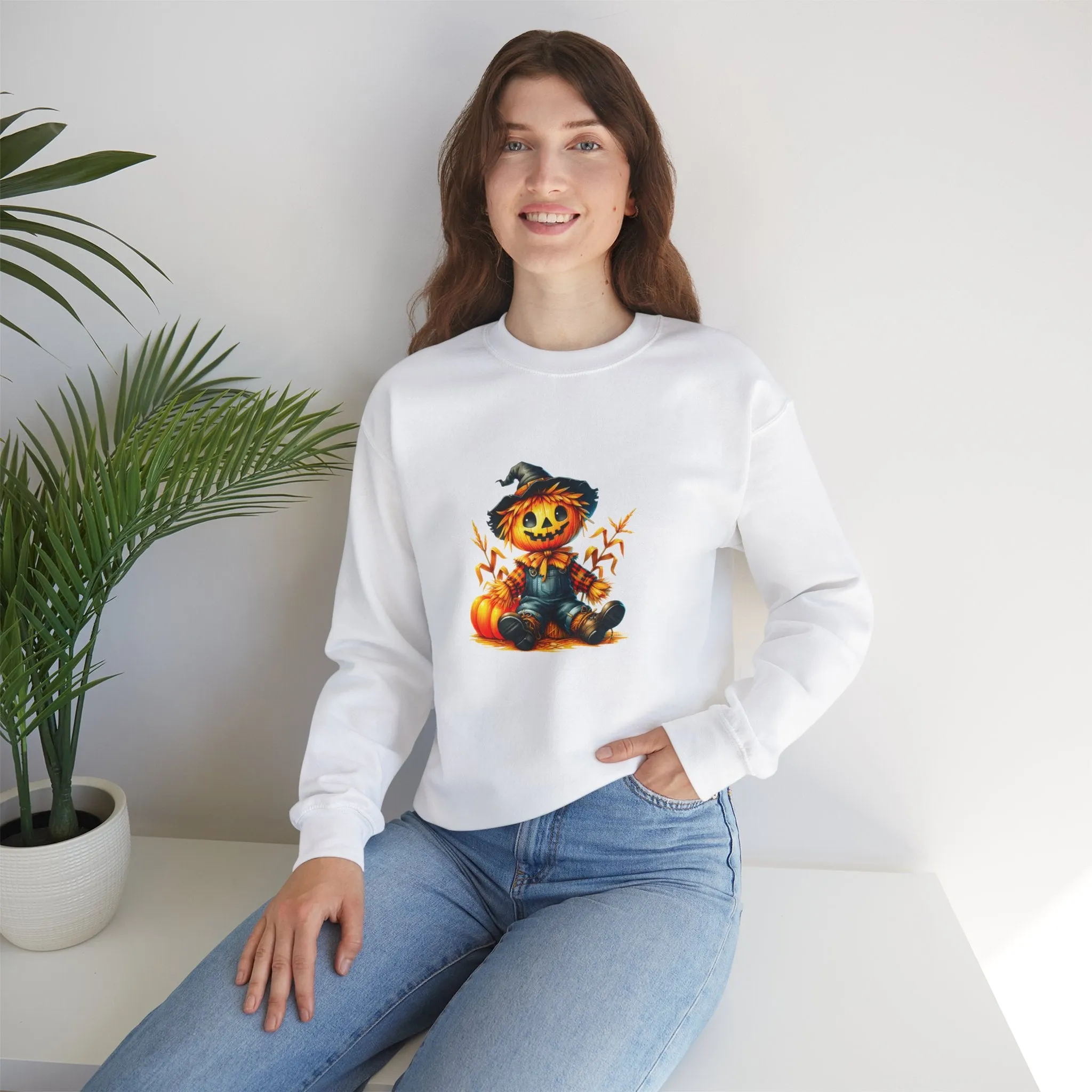 Fall Scarecrow Unisex Heavy Blend™ Crewneck Sweatshirt