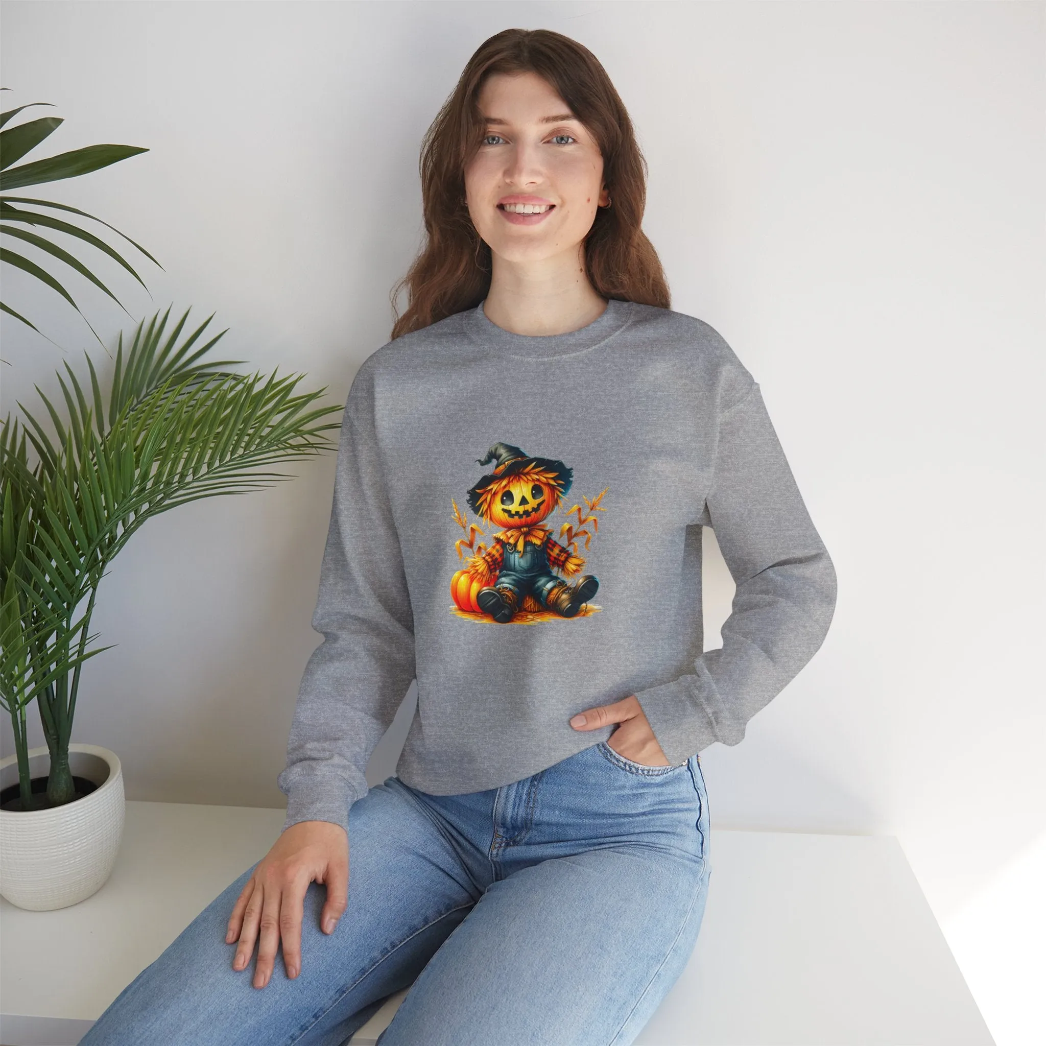 Fall Scarecrow Unisex Heavy Blend™ Crewneck Sweatshirt