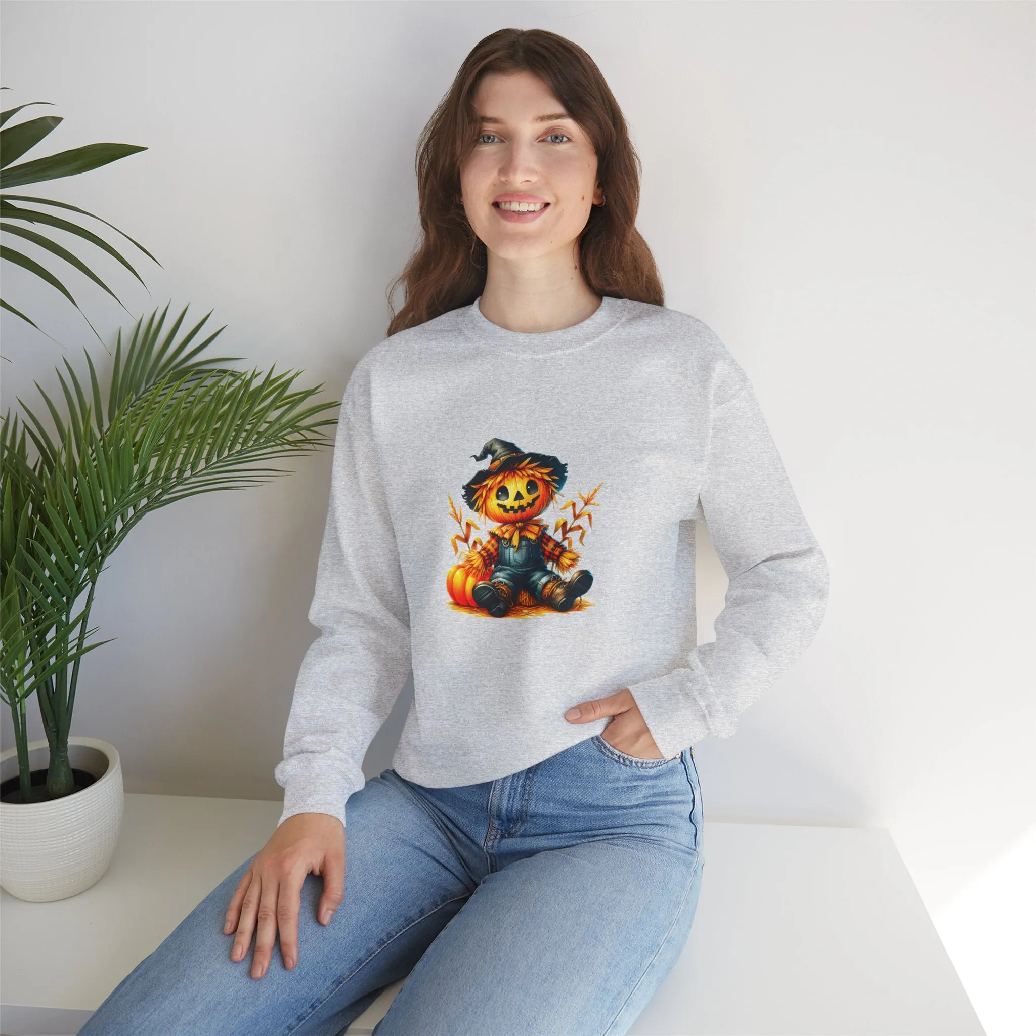 Fall Scarecrow Unisex Heavy Blend™ Crewneck Sweatshirt