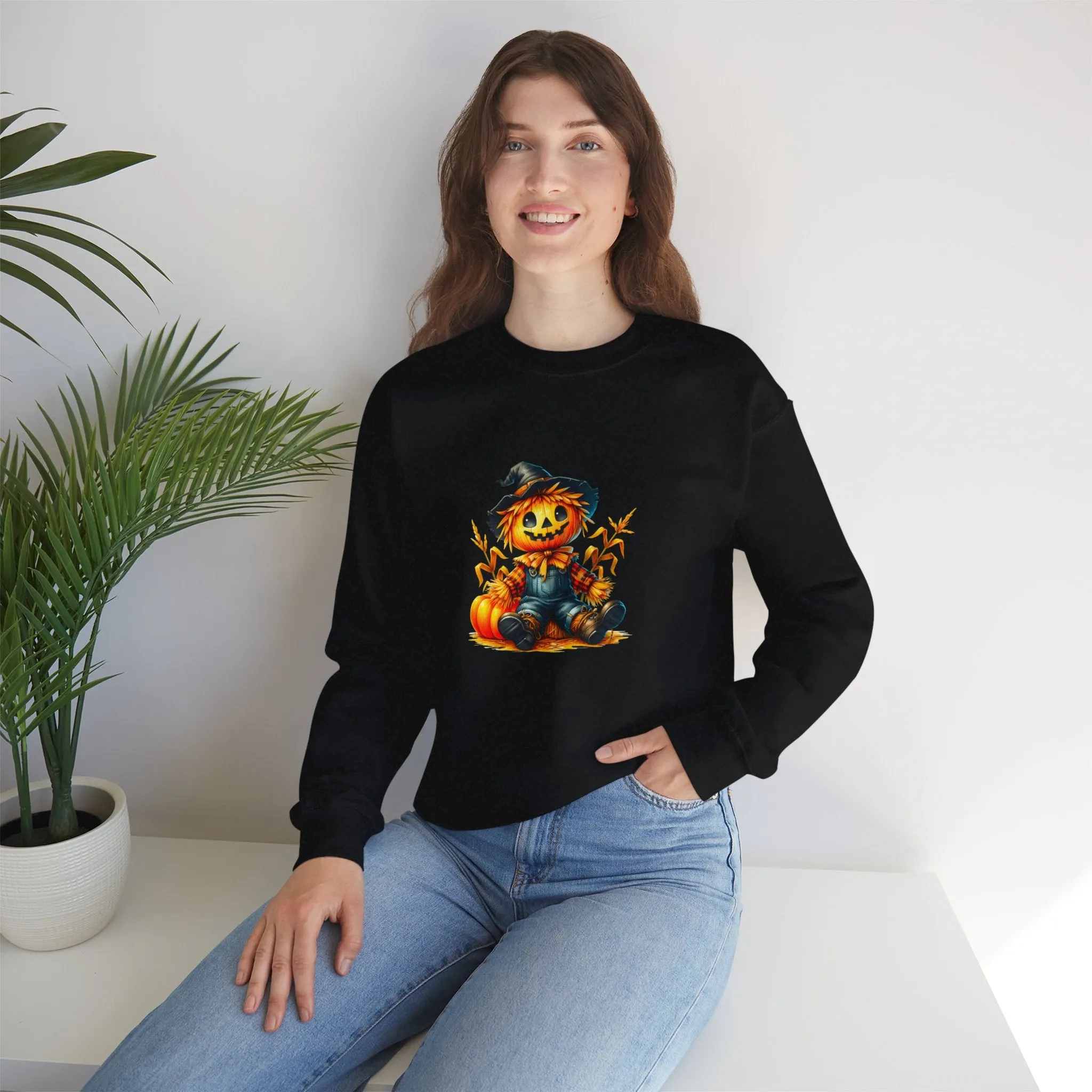 Fall Scarecrow Unisex Heavy Blend™ Crewneck Sweatshirt