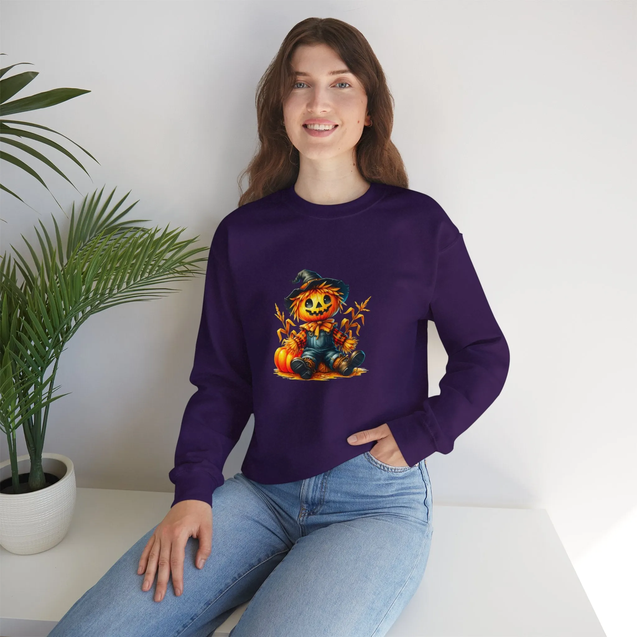 Fall Scarecrow Unisex Heavy Blend™ Crewneck Sweatshirt