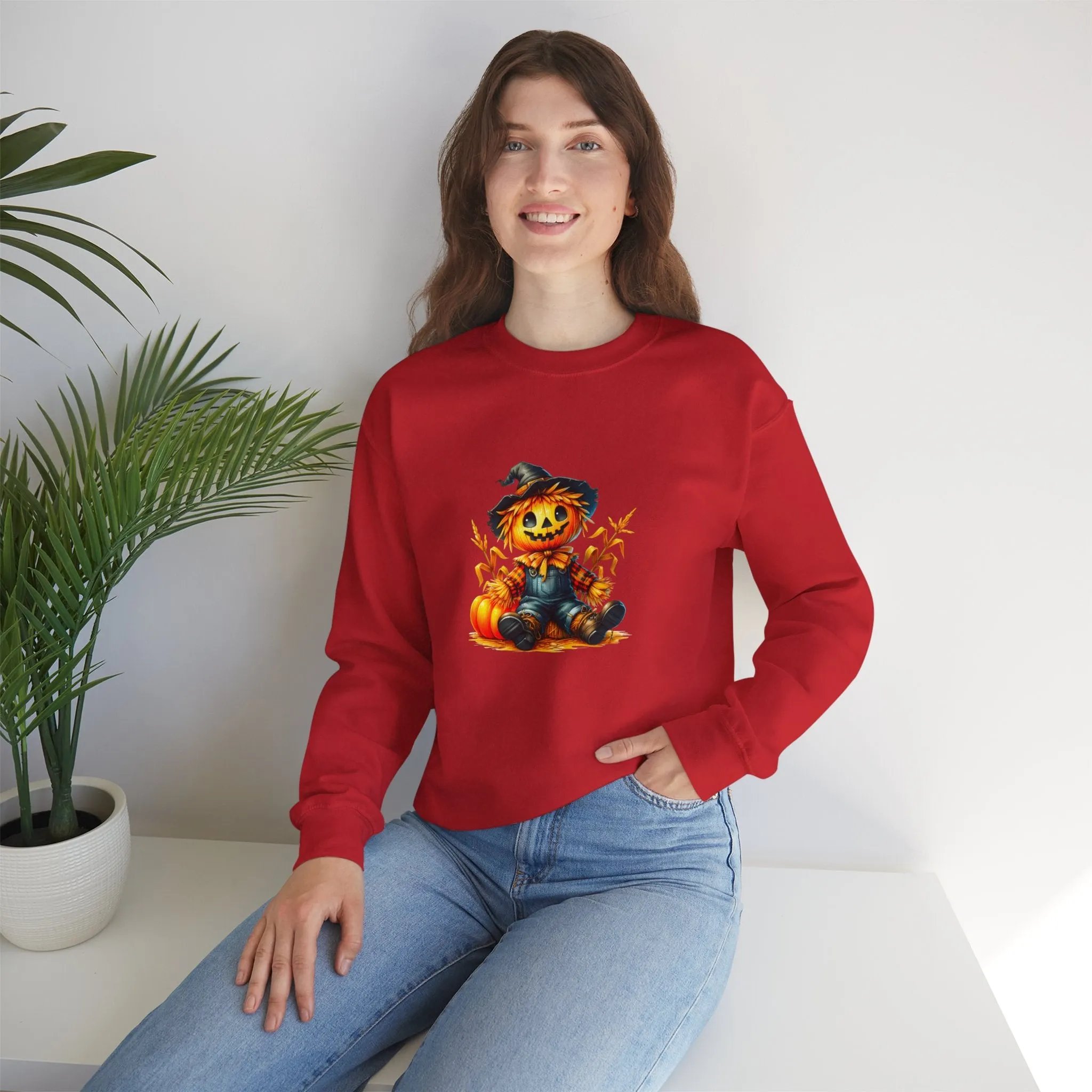 Fall Scarecrow Unisex Heavy Blend™ Crewneck Sweatshirt