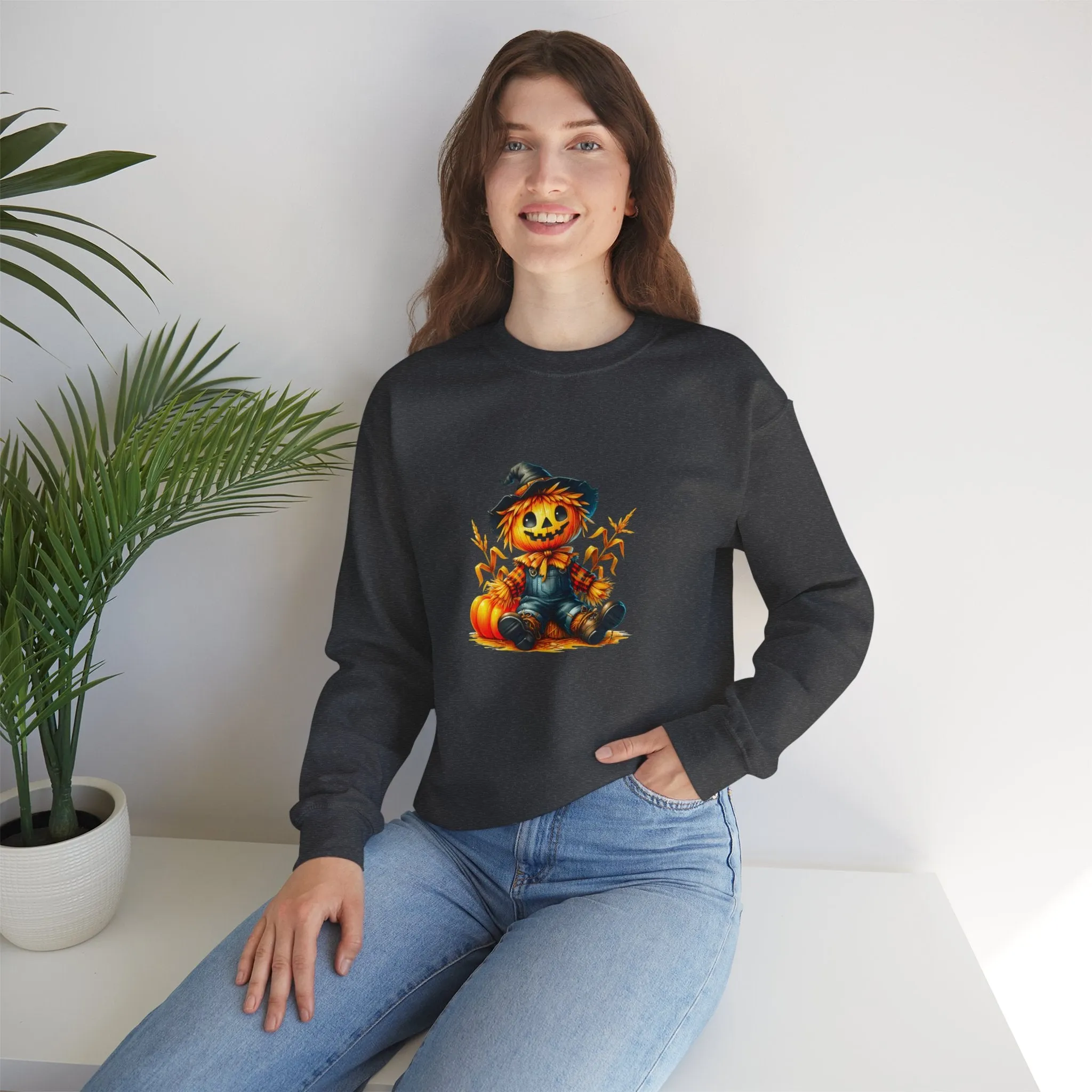 Fall Scarecrow Unisex Heavy Blend™ Crewneck Sweatshirt