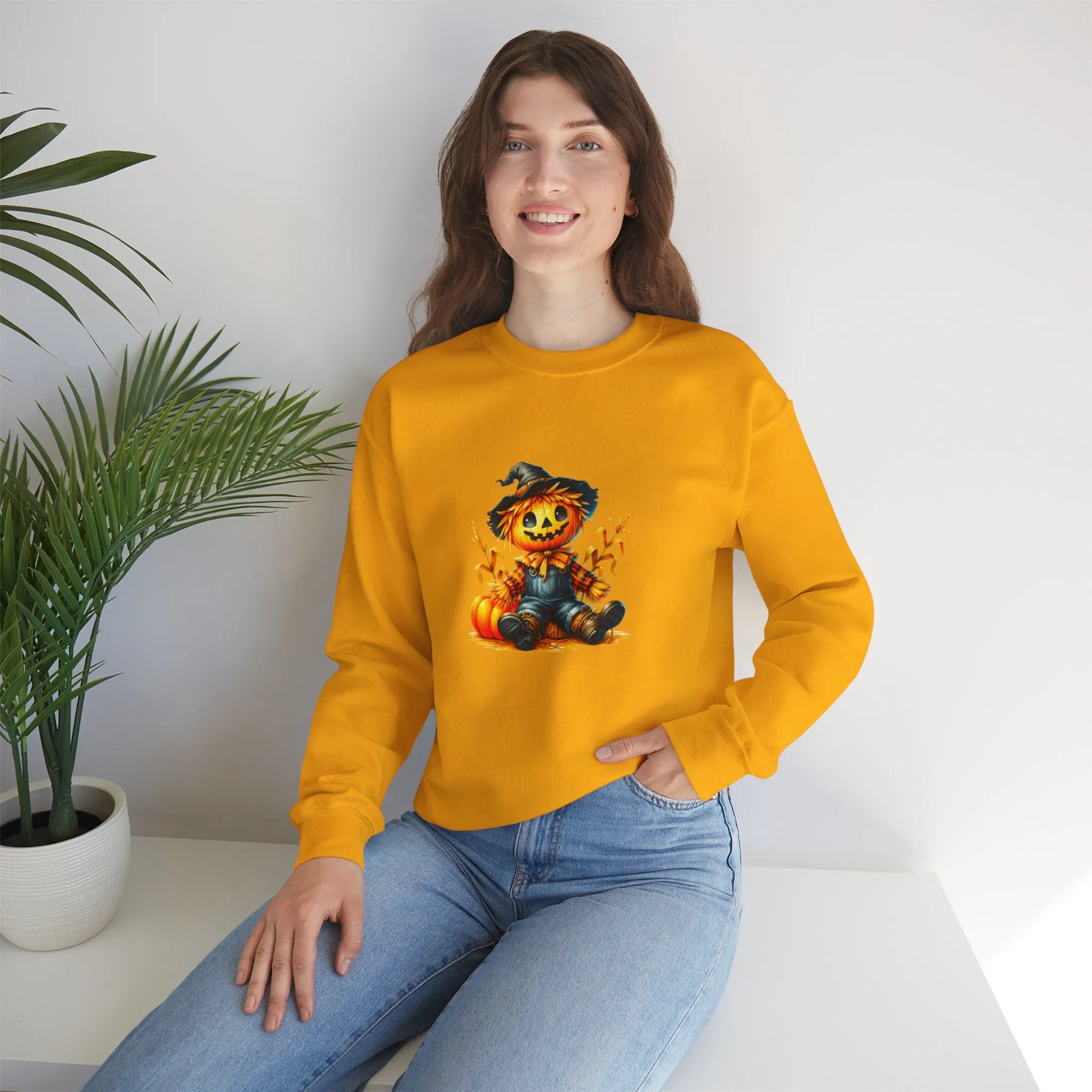 Fall Scarecrow Unisex Heavy Blend™ Crewneck Sweatshirt