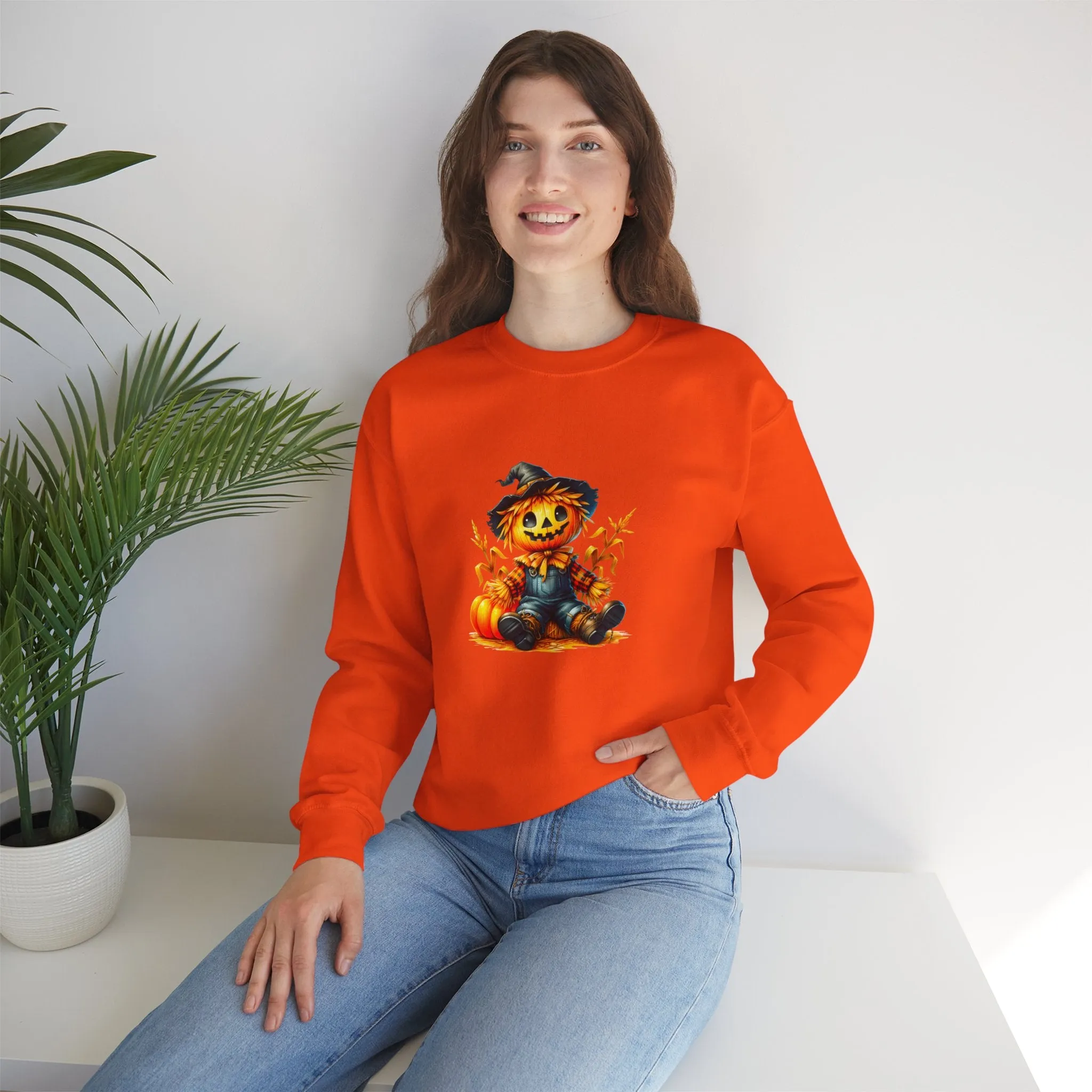 Fall Scarecrow Unisex Heavy Blend™ Crewneck Sweatshirt