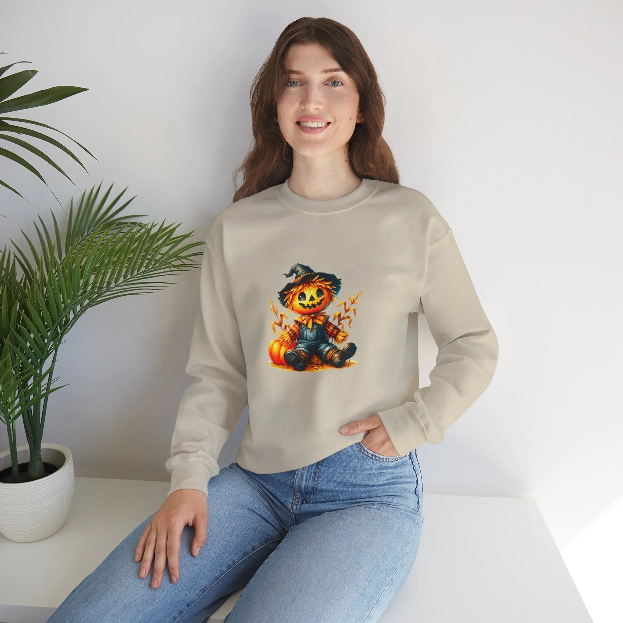 Fall Scarecrow Unisex Heavy Blend™ Crewneck Sweatshirt