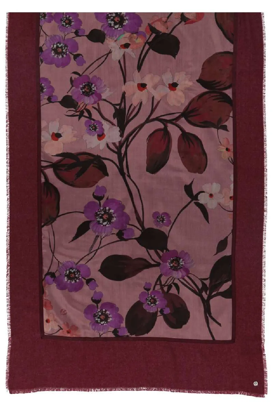 Fraas Floral Silk Patchwork Scarf