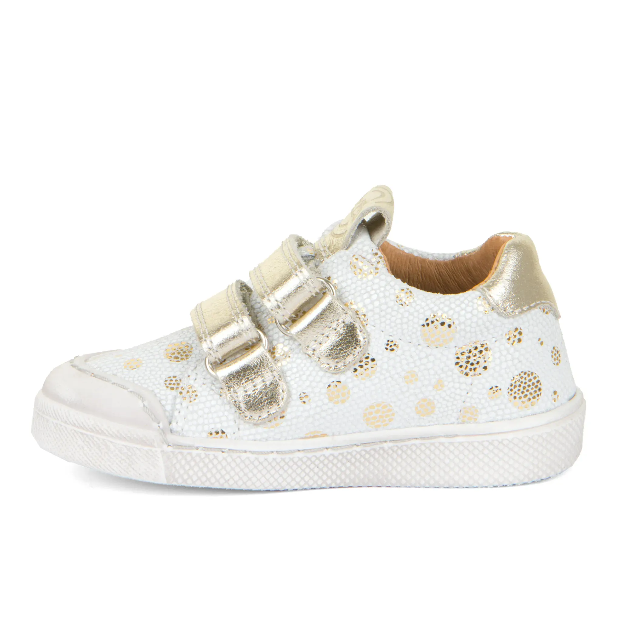 Froddo Boy's and Girl's Rosario Casual Shoes with Hoop and Loop Closure - Gold