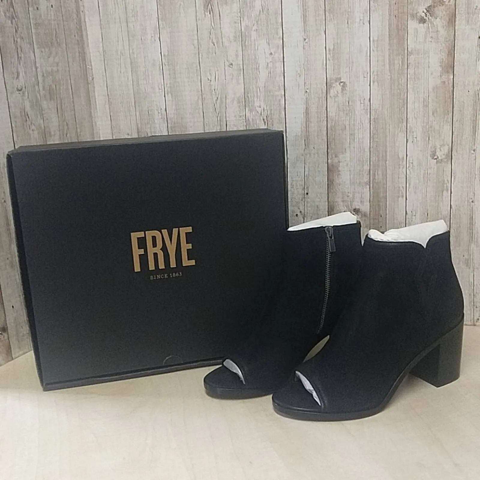 FRYE Danica Peep Toe booties Leather Boots