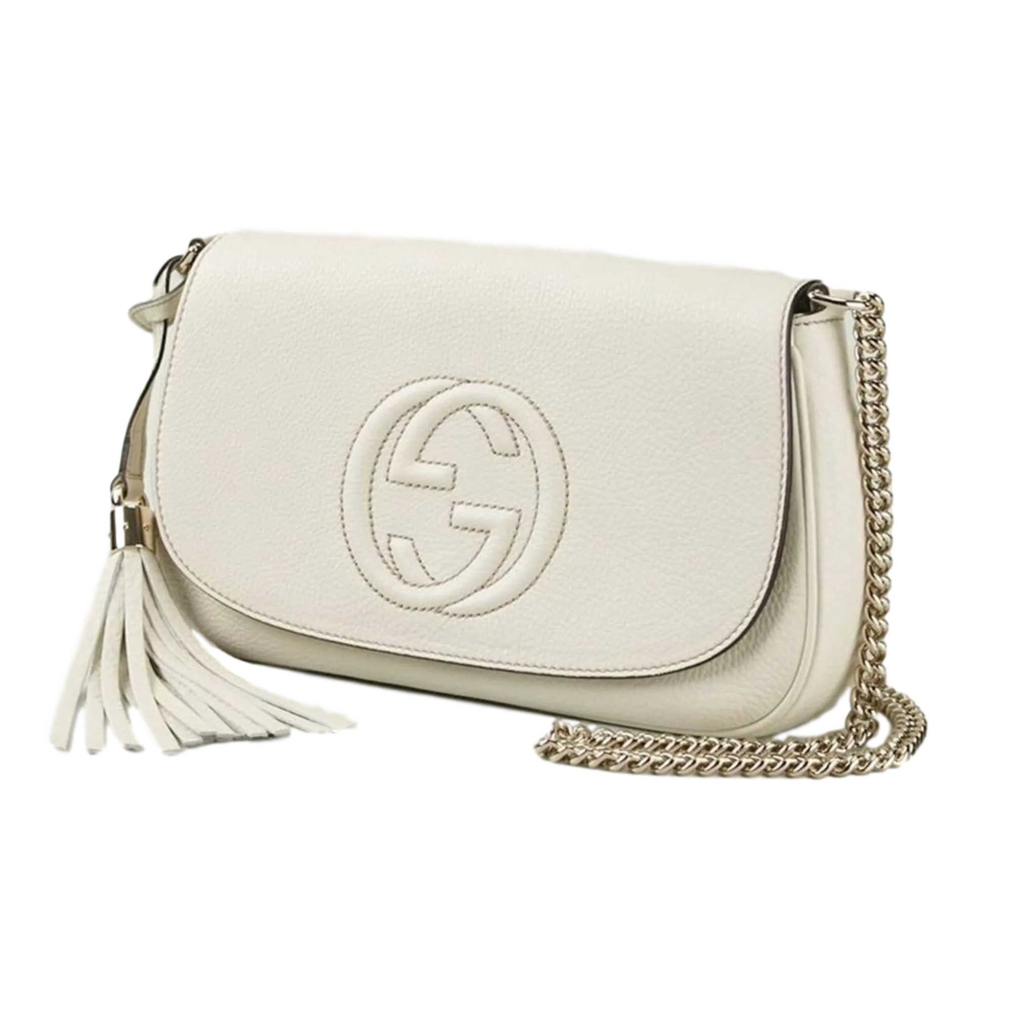 Gucci Soho Disco Ivory Signature Collection Gold Chain