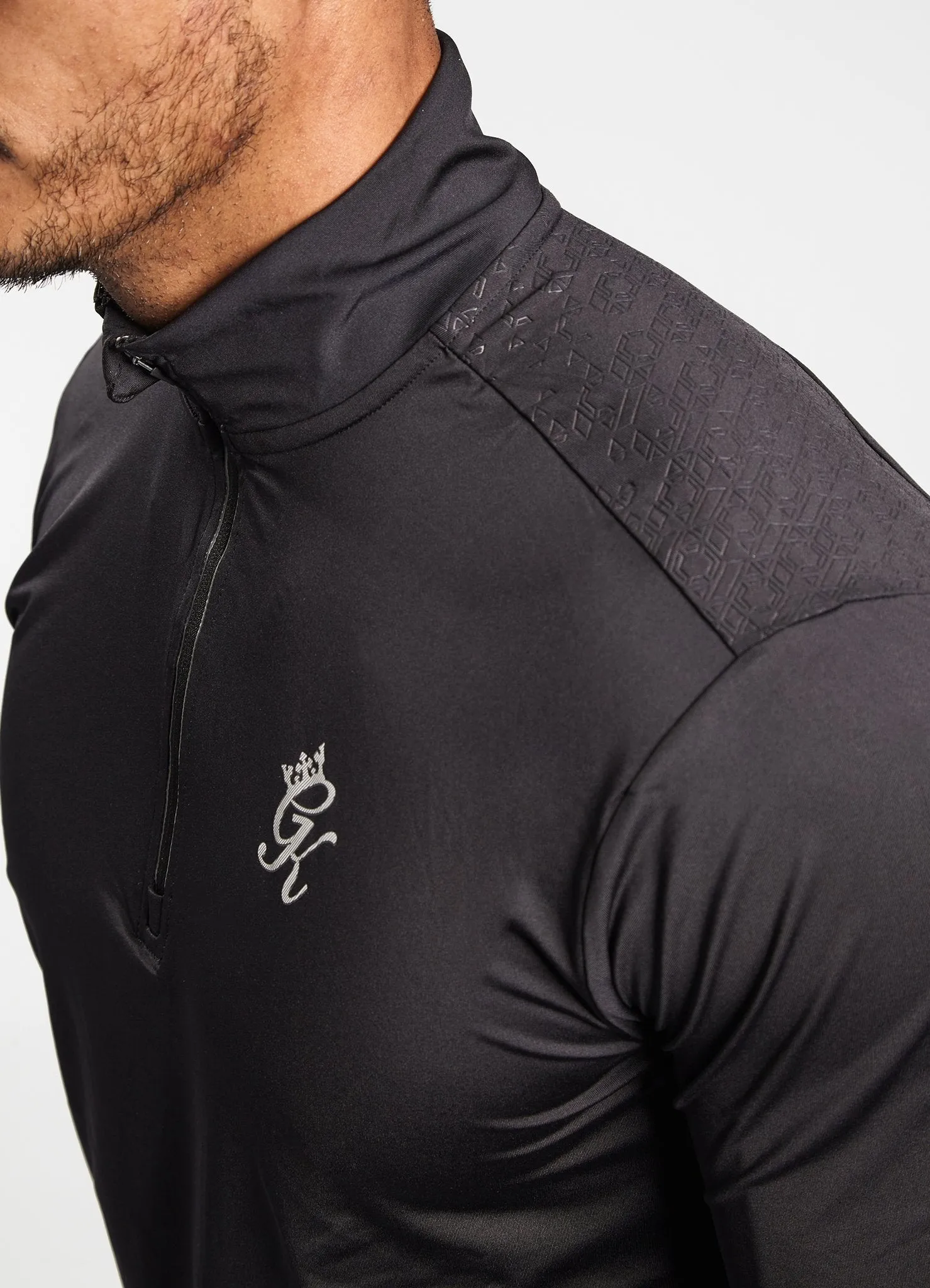 Gym King Bryce 1/4 Zip Funnel - Black