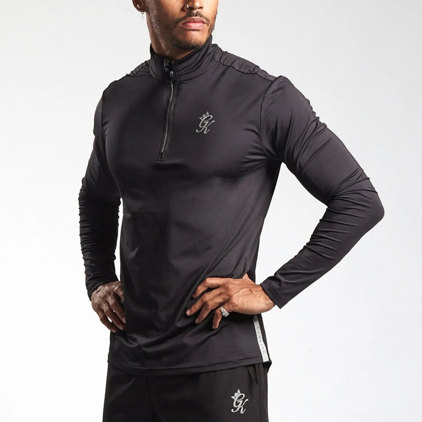 Gym King Bryce 1/4 Zip Funnel - Black