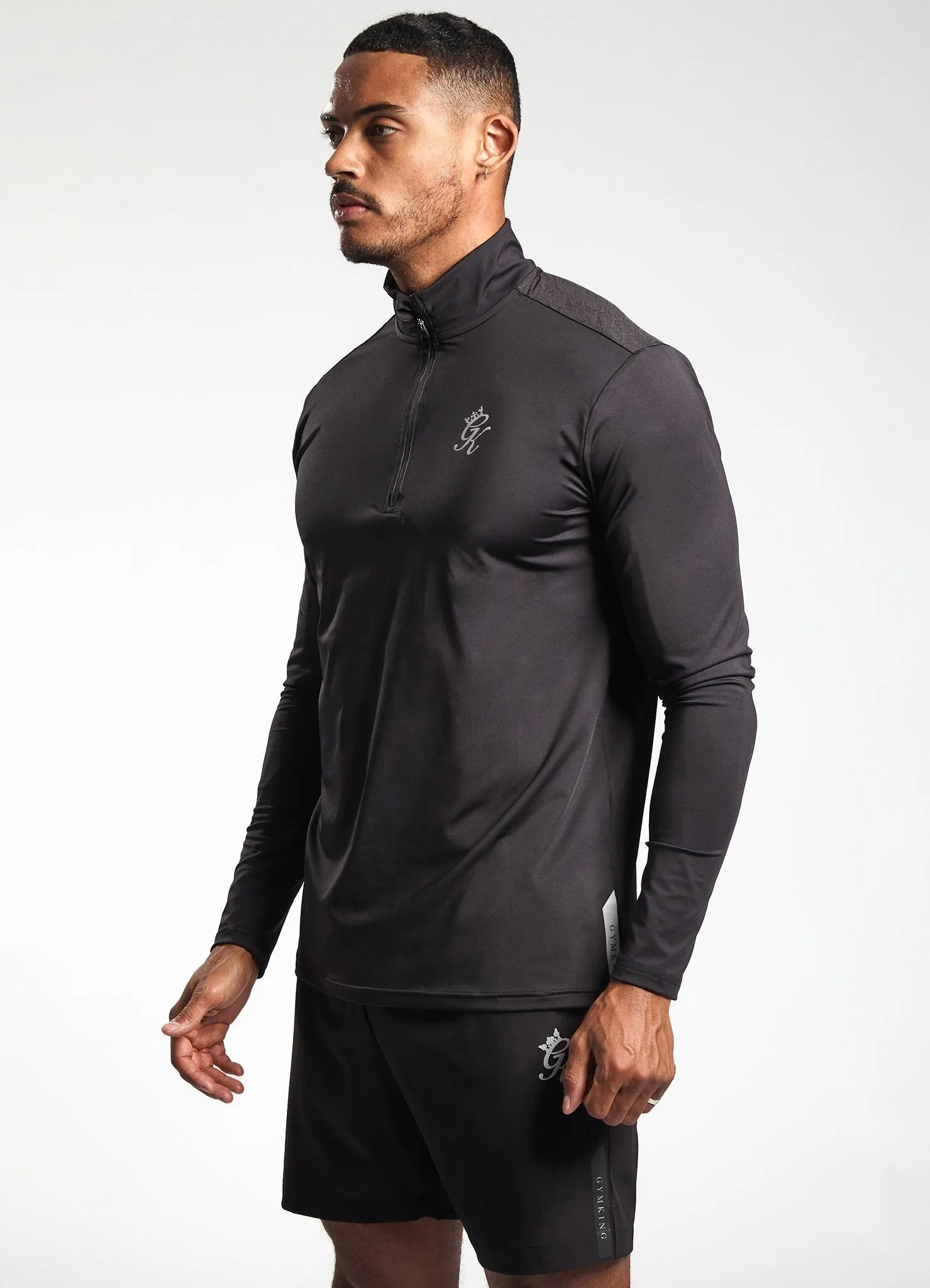 Gym King Bryce 1/4 Zip Funnel - Black