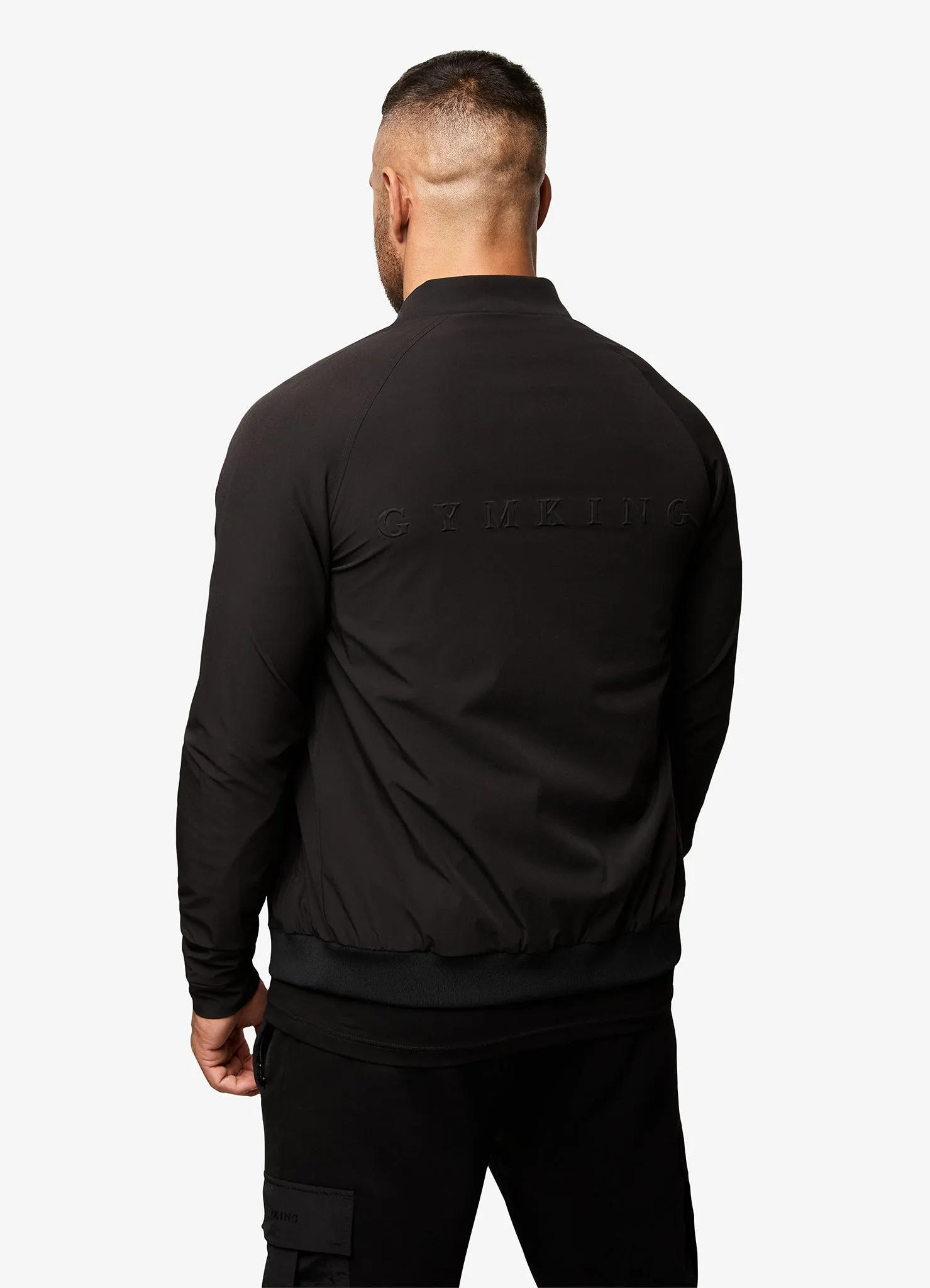 Gym King Eclipse Bomber Jacket - Black