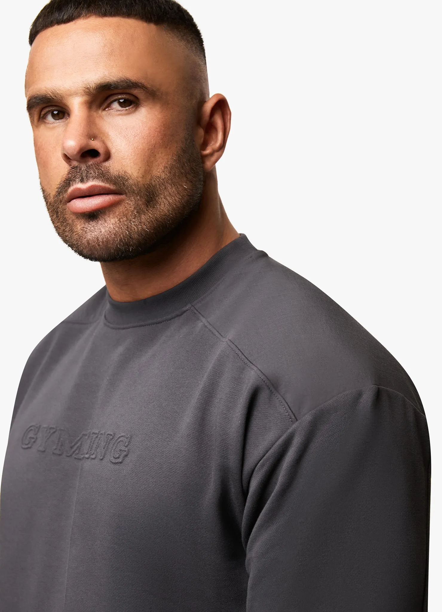 Gym King Eclipse Embossed Sweatshirt - Pewter