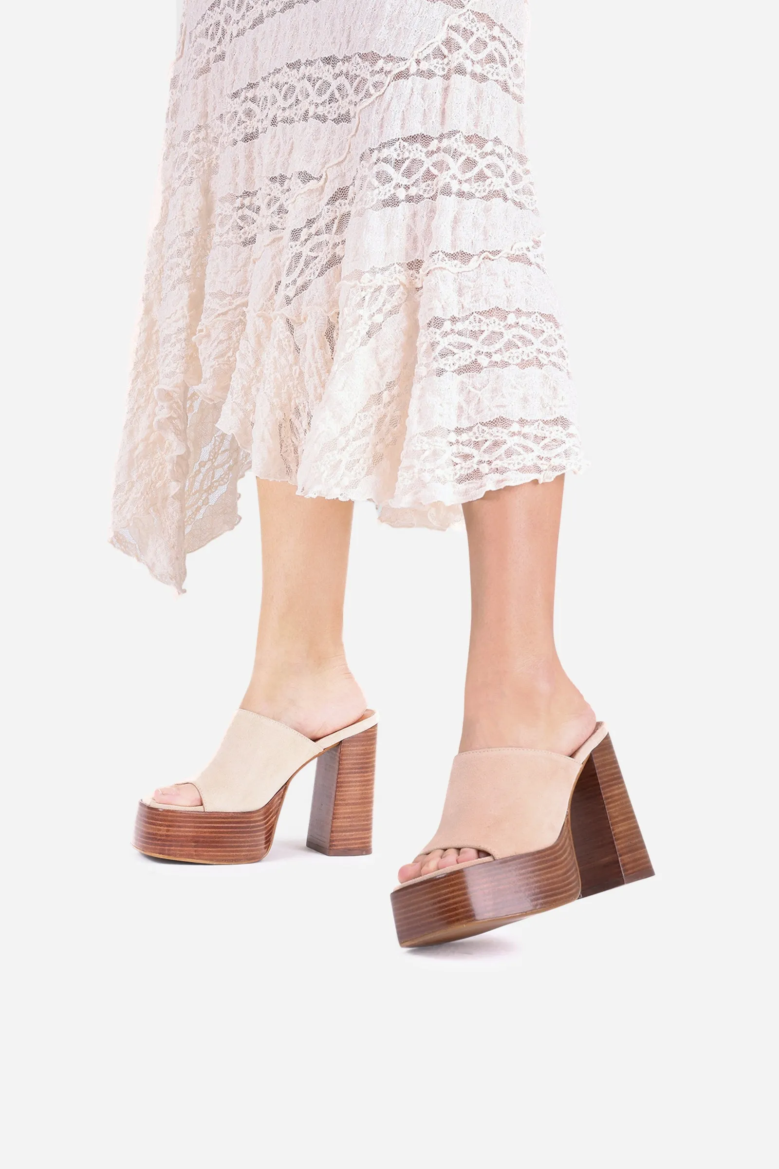 Heeled Sandal No-Sion | oatmilk