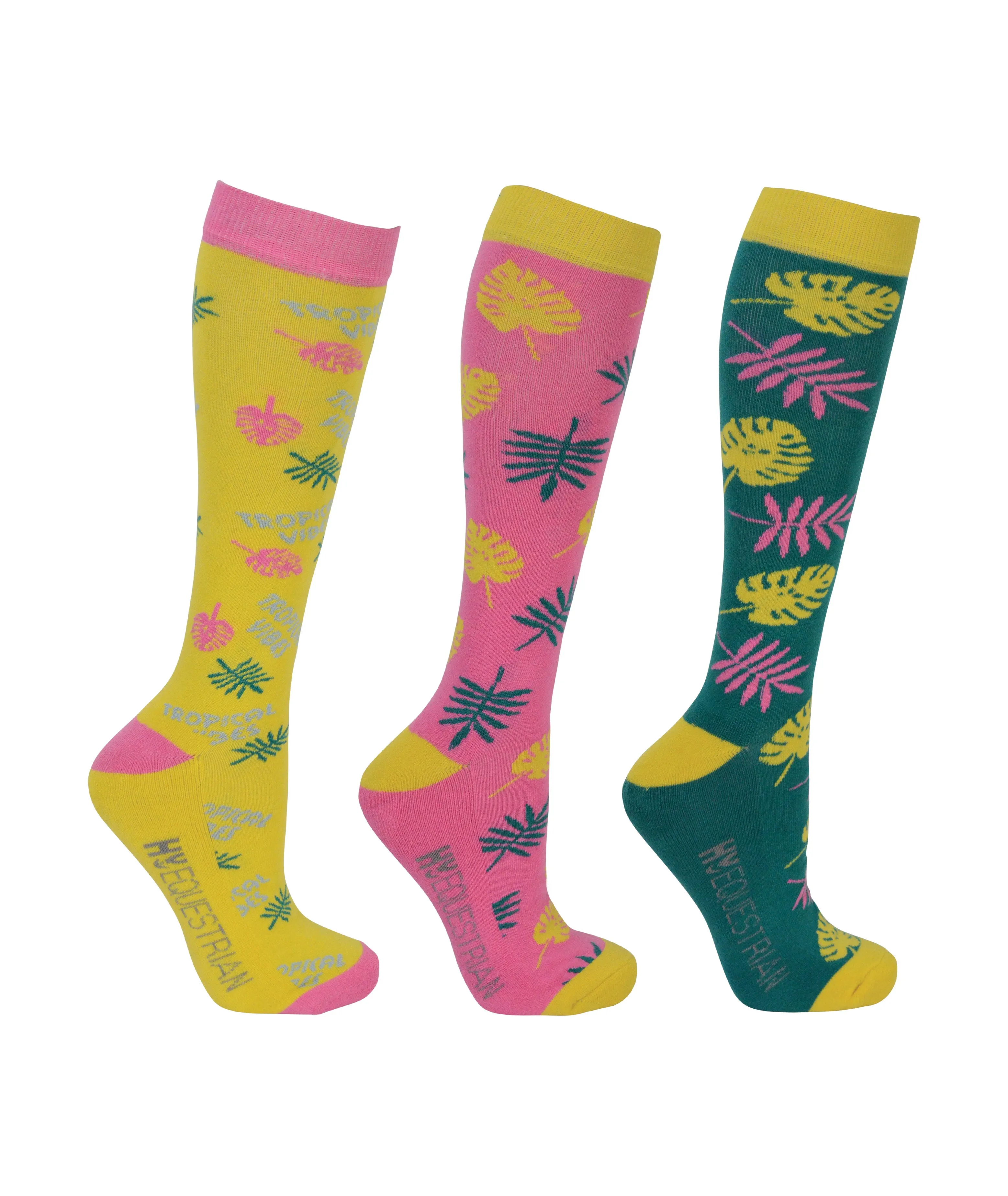 Hy Equestrian Tropical Vibes Socks (Pack 3)