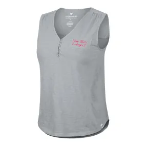 Ladies Ohio State Buckeyes Button Front Tank Top