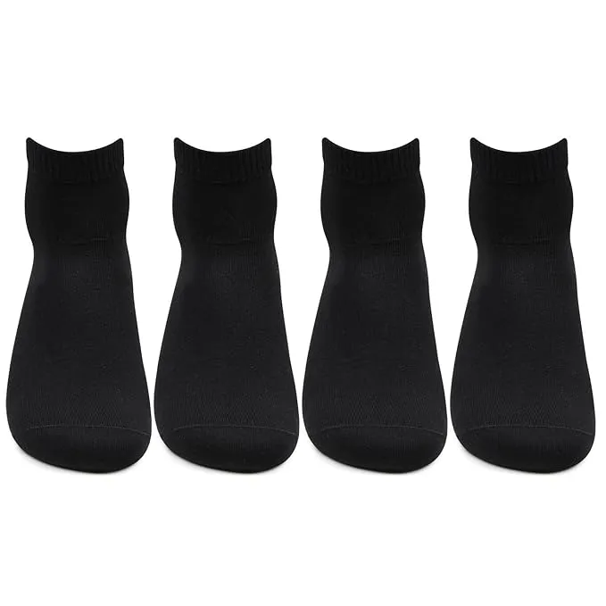 Men Club Class Black Ankle Socks - Pack of 4